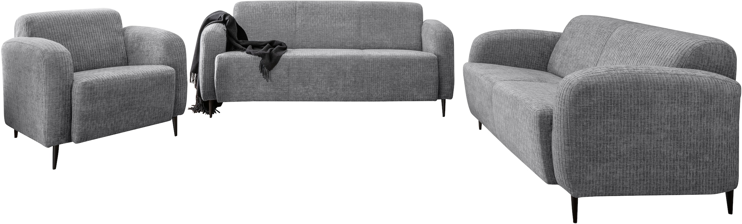 INOSIGN Polstergarnitur "Marone", (Set, 3 tlg., 3-Sitzer, 2-Sitzer, Sessel) günstig online kaufen