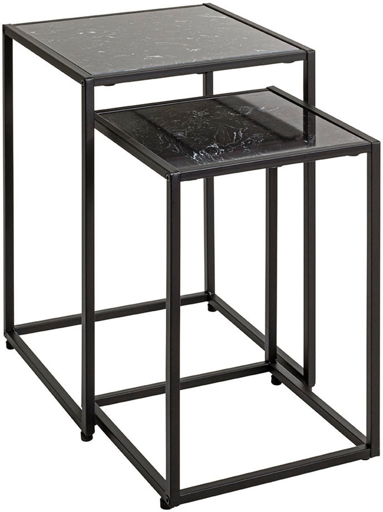 HAKU Beistelltisch »2er Set Beistelltische« Set, 2er Set, 2 Stk. tlg. Ablage Kunstmarmor