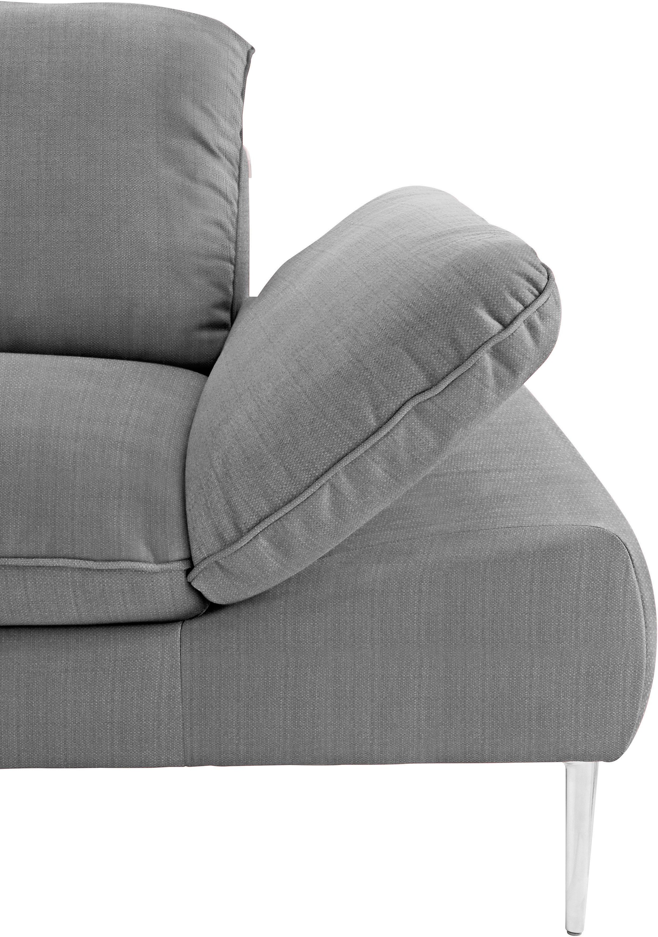 W.SCHILLIG Ecksofa »enjoy&MORE, Designsofa, elegant und bequem, L-Form«, mit Sitztiefenverstellung, Füße Chrom glänzend, Breite 310 cm