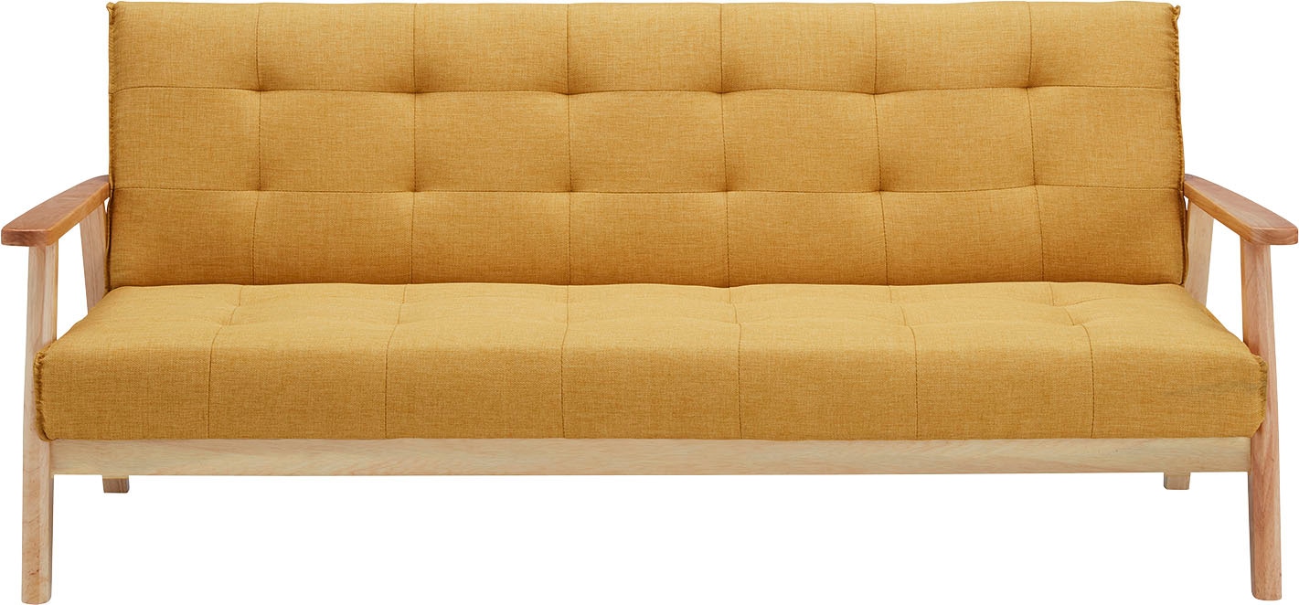 SalesFever Schlafsofa »Skagen, Sofa, 3-Sitzer«, mit Holzgestell, 60° Relax- und Schlaffunktion, Breite 190 cm