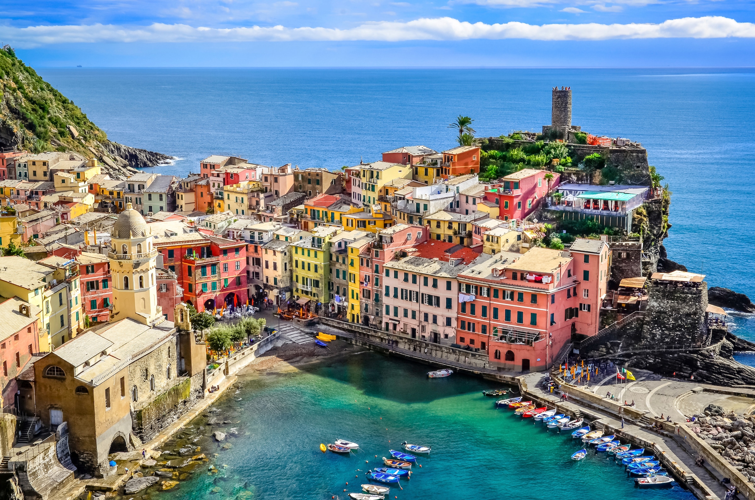 Papermoon Fototapete »Colorful Village Vernazza, Cinque Terre« glatt günstig online kaufen