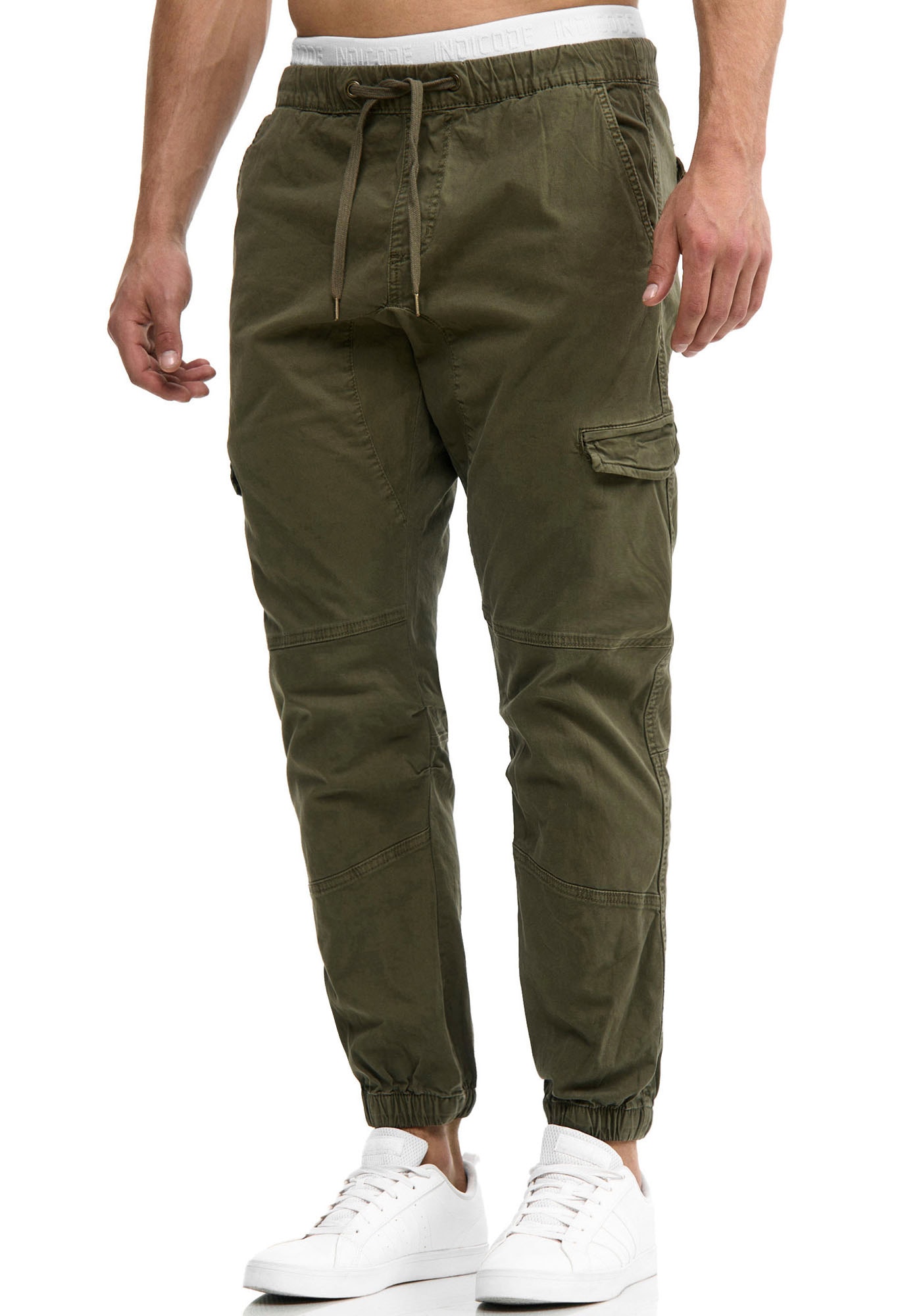 Indicode Cargohose »INLevi«, mit seitlichen Cargotaschen und elastischen Bündchen