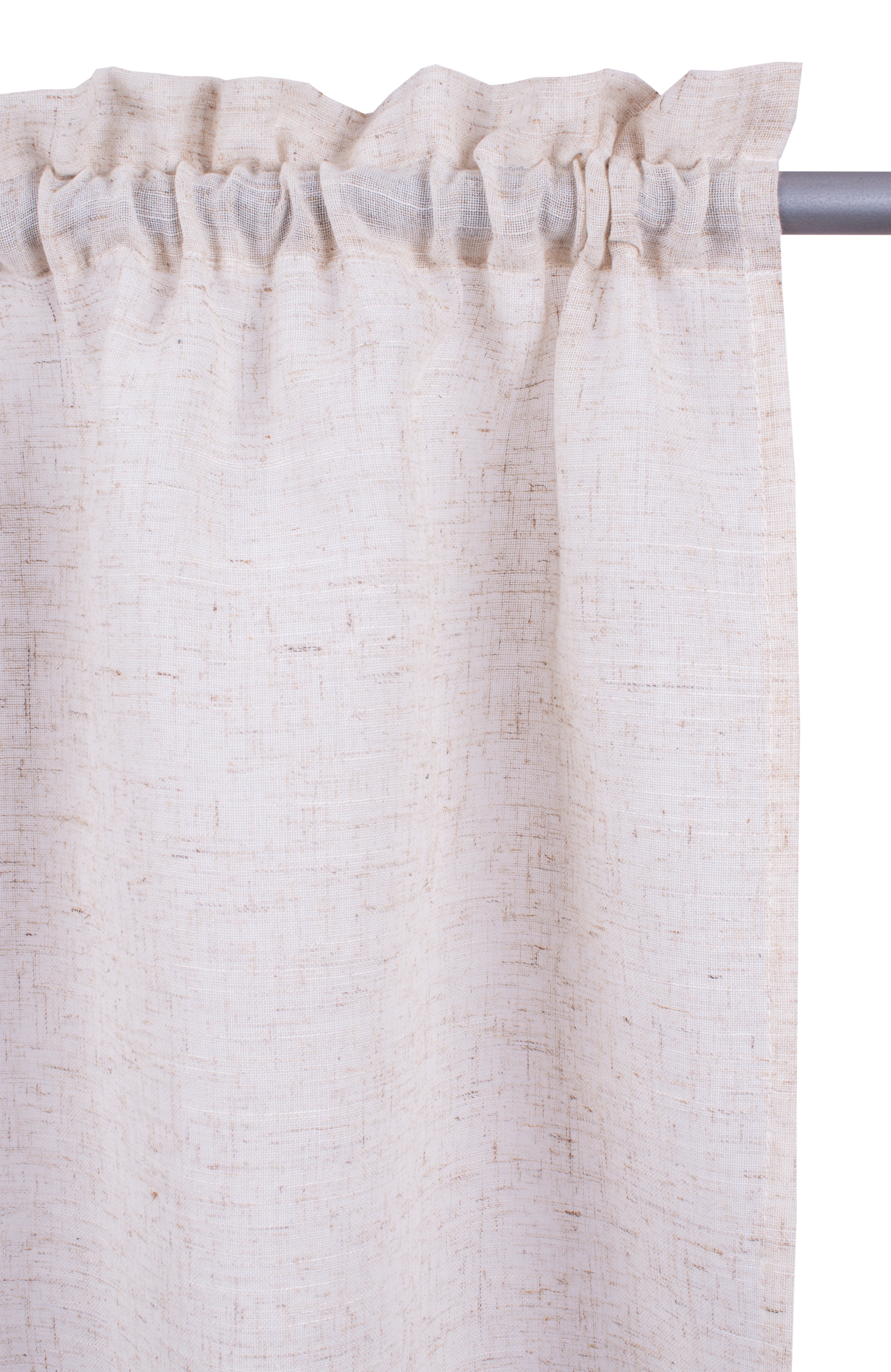 my home Scheibengardine »Louvelle« Stangendurchzug 1 Stk. tlg. Leinenoptik, Scheibengardine, modern, basic