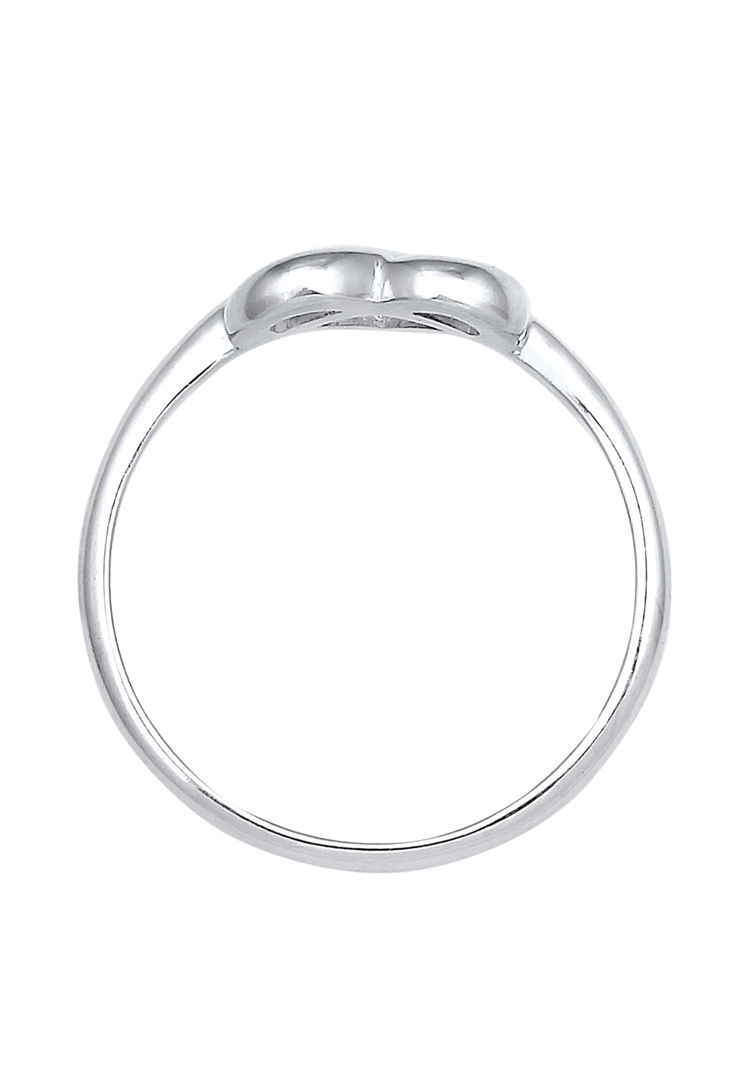 Elli Fingerring »Brezel Herz 925 Sterling Silber vergoldet«