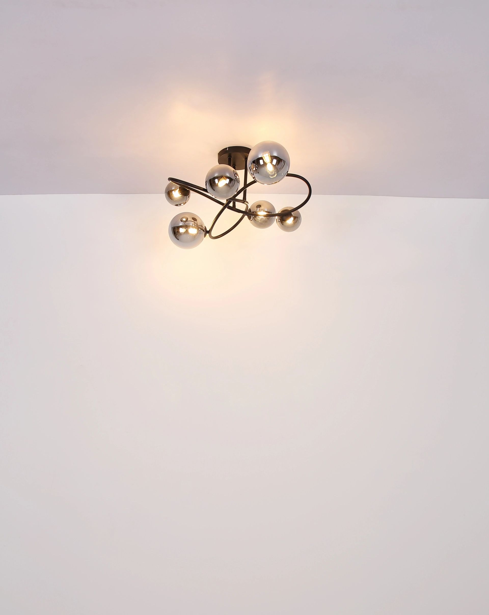 GLOBO LIGHTING LED Tischleuchte »RIHA«, 4 flammig, Leuchtmittel G9 | LED wechselbar, vier glatte Rauchkugeln