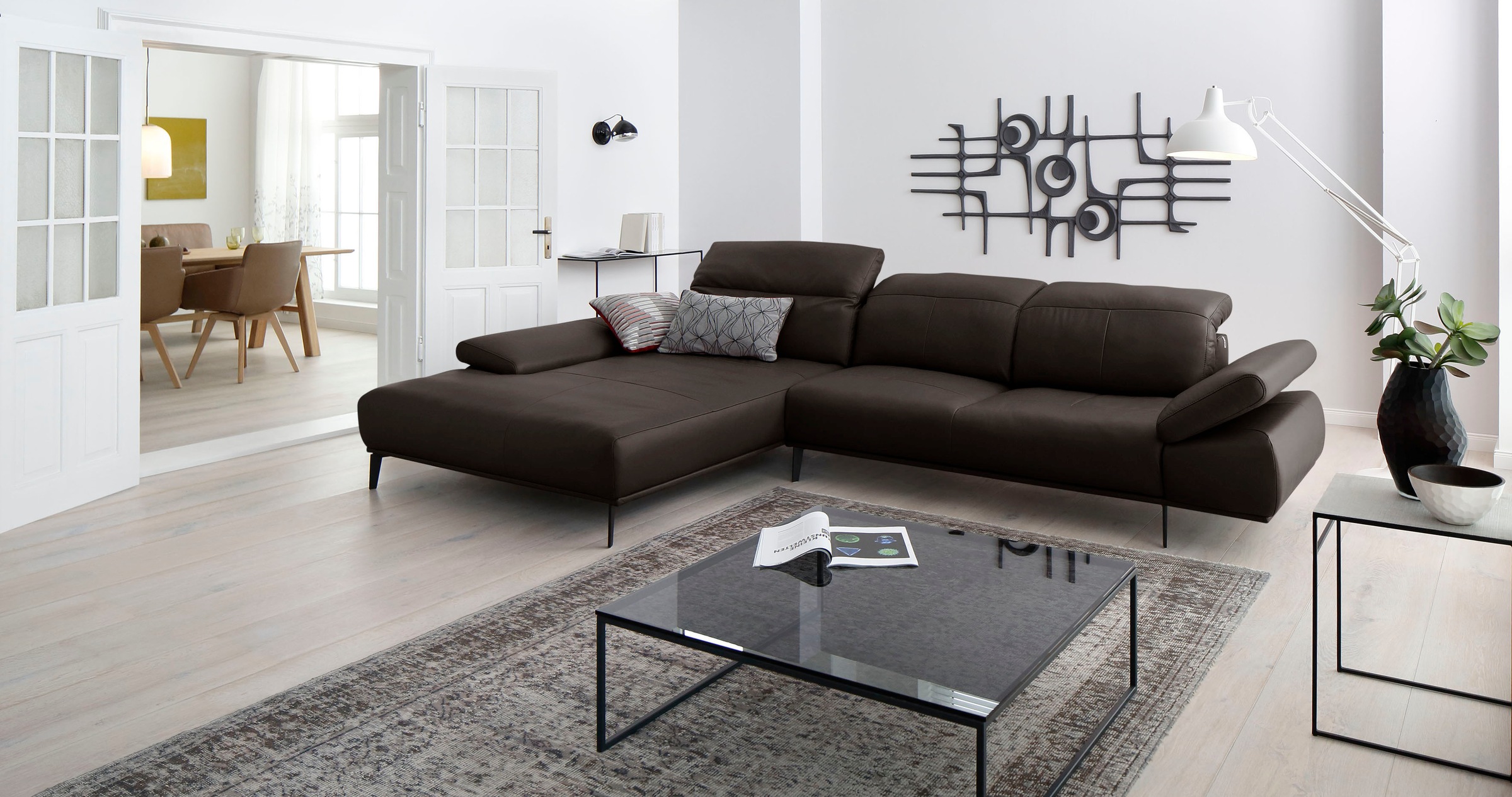 W.SCHILLIG Ecksofa "levi, Designsofa, elegant und zeitlos, bequem, L-Form", günstig online kaufen