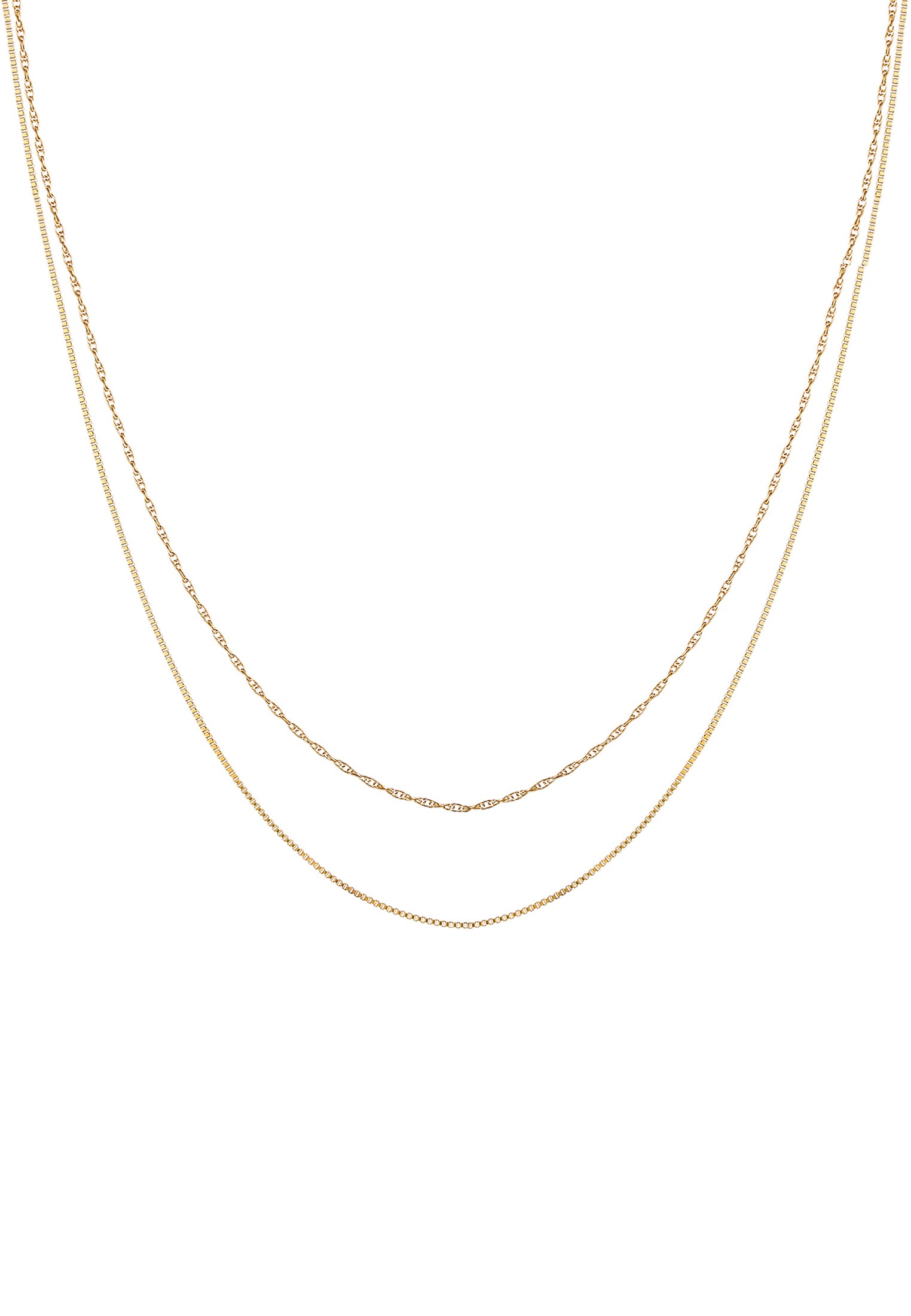 Elli Ketten-Set »Choker Set (2tlg) Venezia Gliederkette 925 Silber«