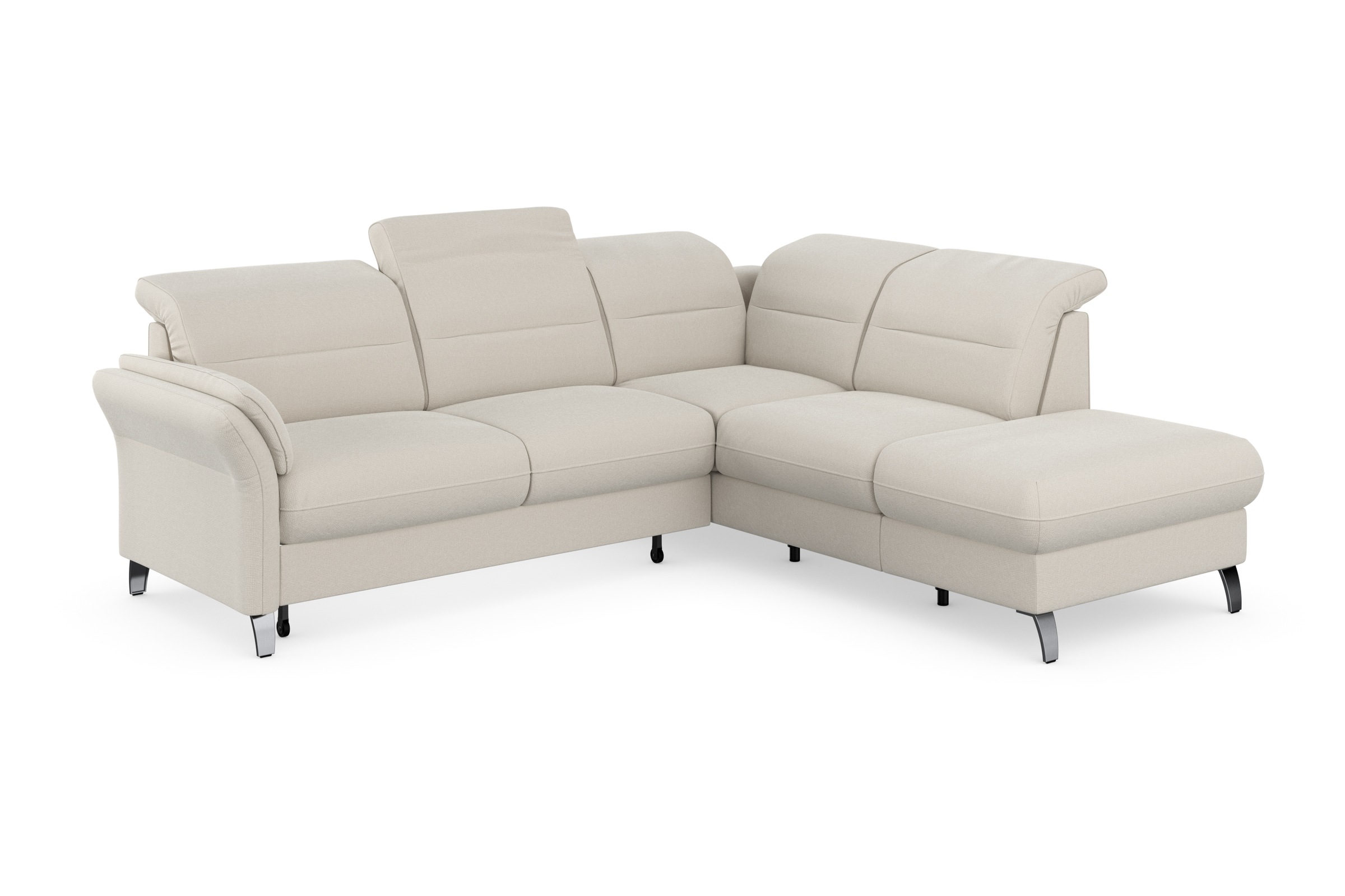 sit&more Ecksofa »Grenoble L-Form mit Federkern«, wahlweise mit Bettfunktion, Bettkasten, Arm- und Kopfteilverstellung