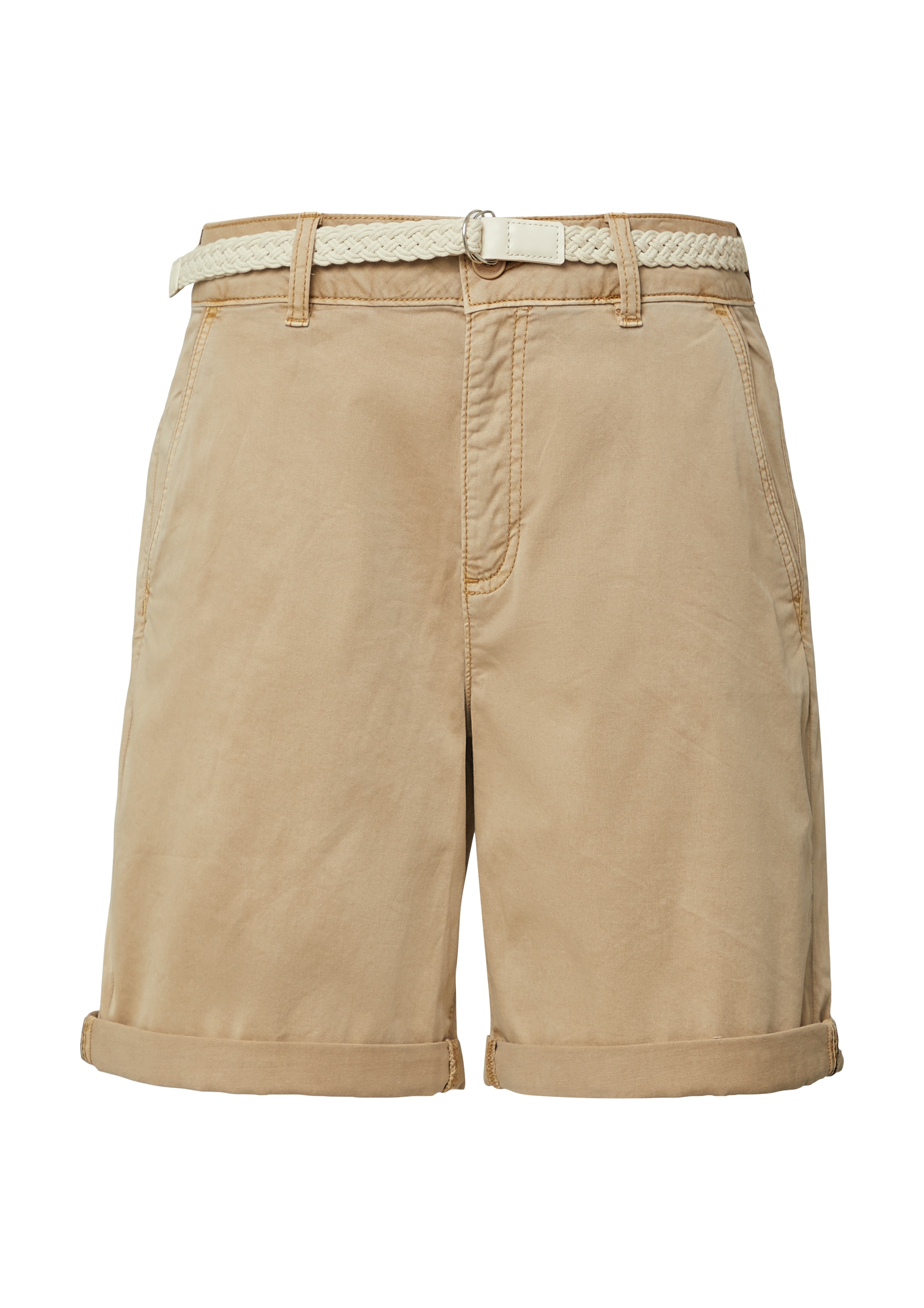s.Oliver Chinoshorts, mit geflochtenem Gürtel