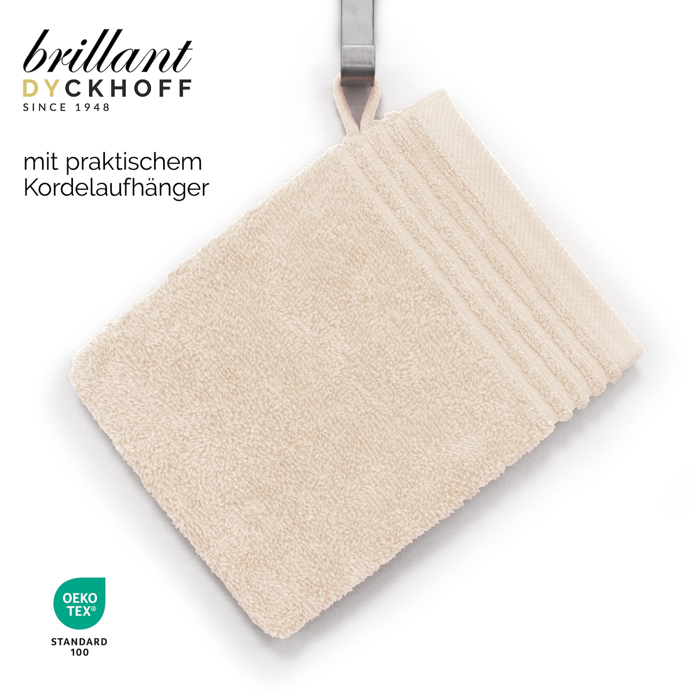 Dyckhoff Waschhandschuh »Waschhandschuh-Set BRILLANT 6-tlg., Baumwolle, 550 g/m²« Baumwolle