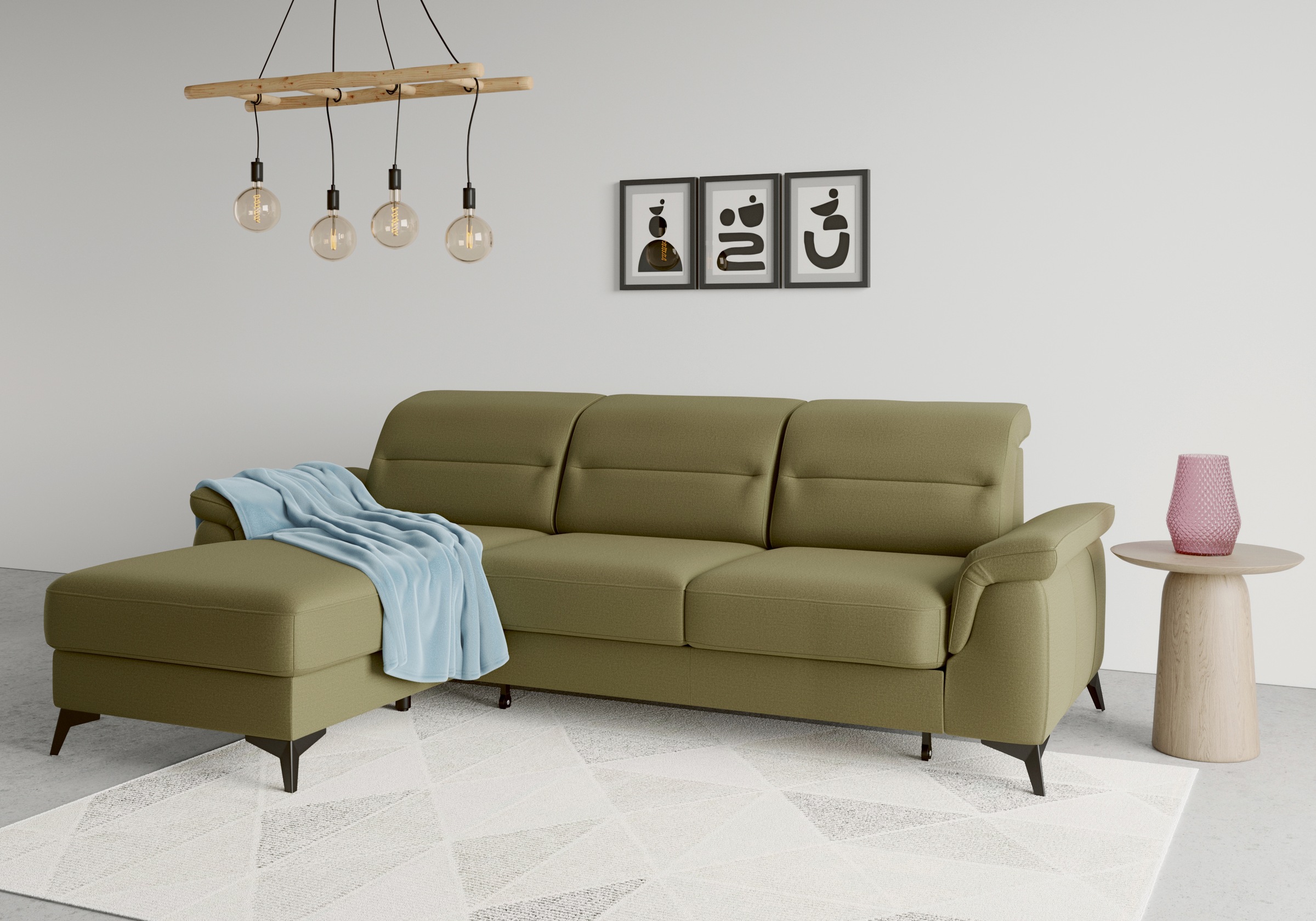 sit&more Ecksofa »Sinatra L-Form« mit Recamiere, optional mit Kopfteilverst günstig online kaufen