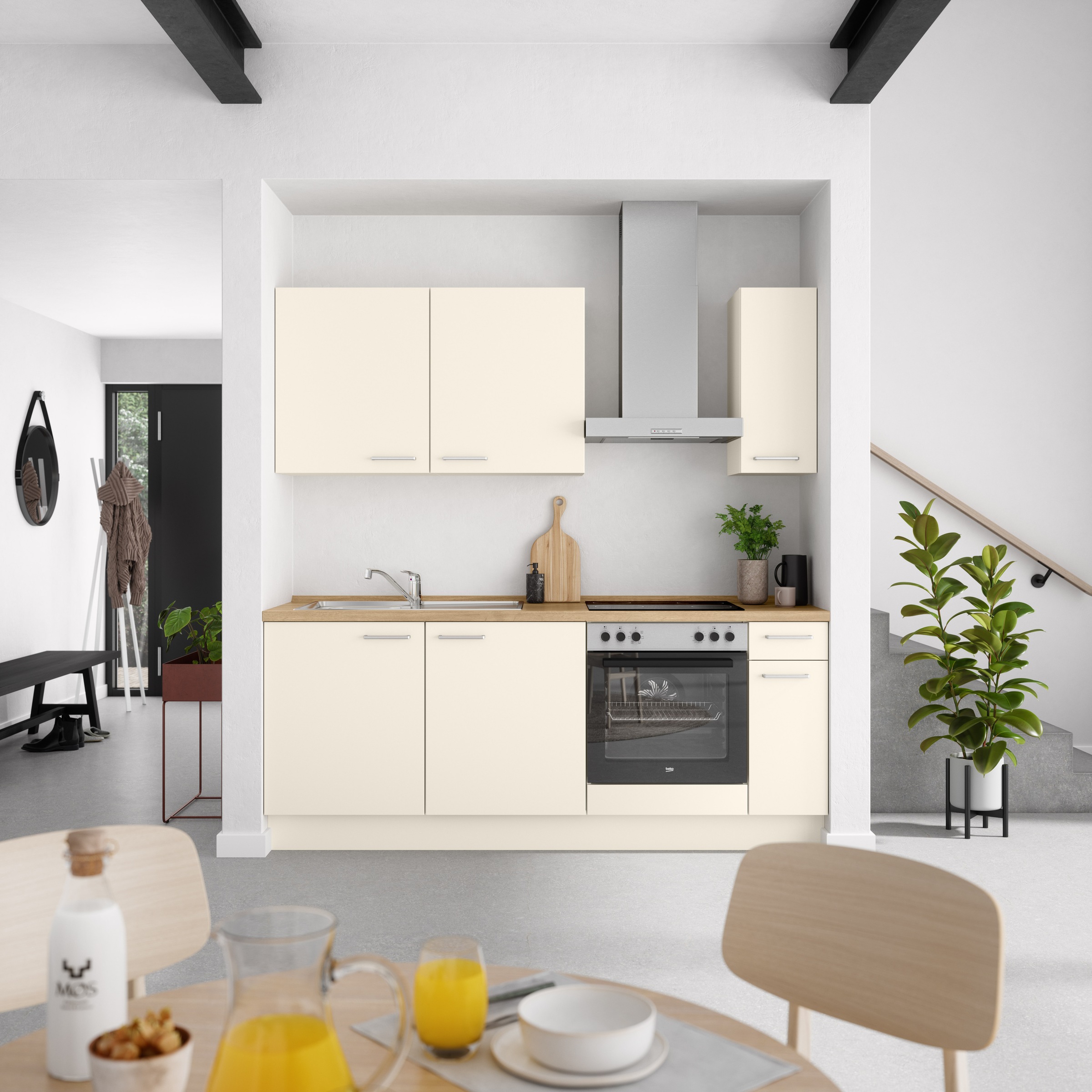 nobilia® Küchenzeile »"Touch I"«, vormontiert, Ausrichtung wählbar, Breite 210 cm, wahlw. mit E-Geräten