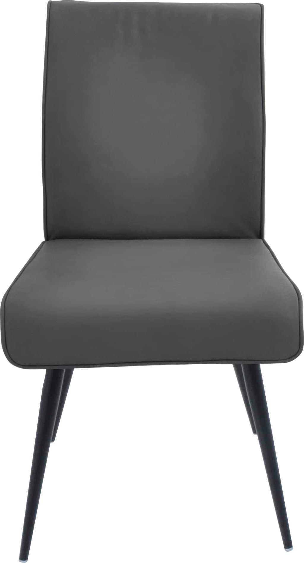 K+W Komfort & Wohnen 4-Fußstuhl »Giacomo I«, 1 St., Leder CLOUD, 4- Fußstuhl mit umlaufenden 4mm Keder am Rücken und Sitz, Metallfüße