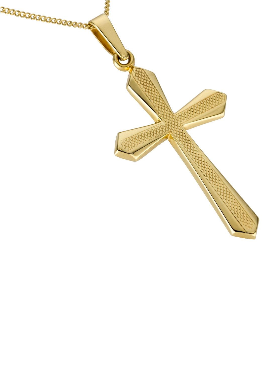 Goldkette mit online Kreuz bequem shoppen