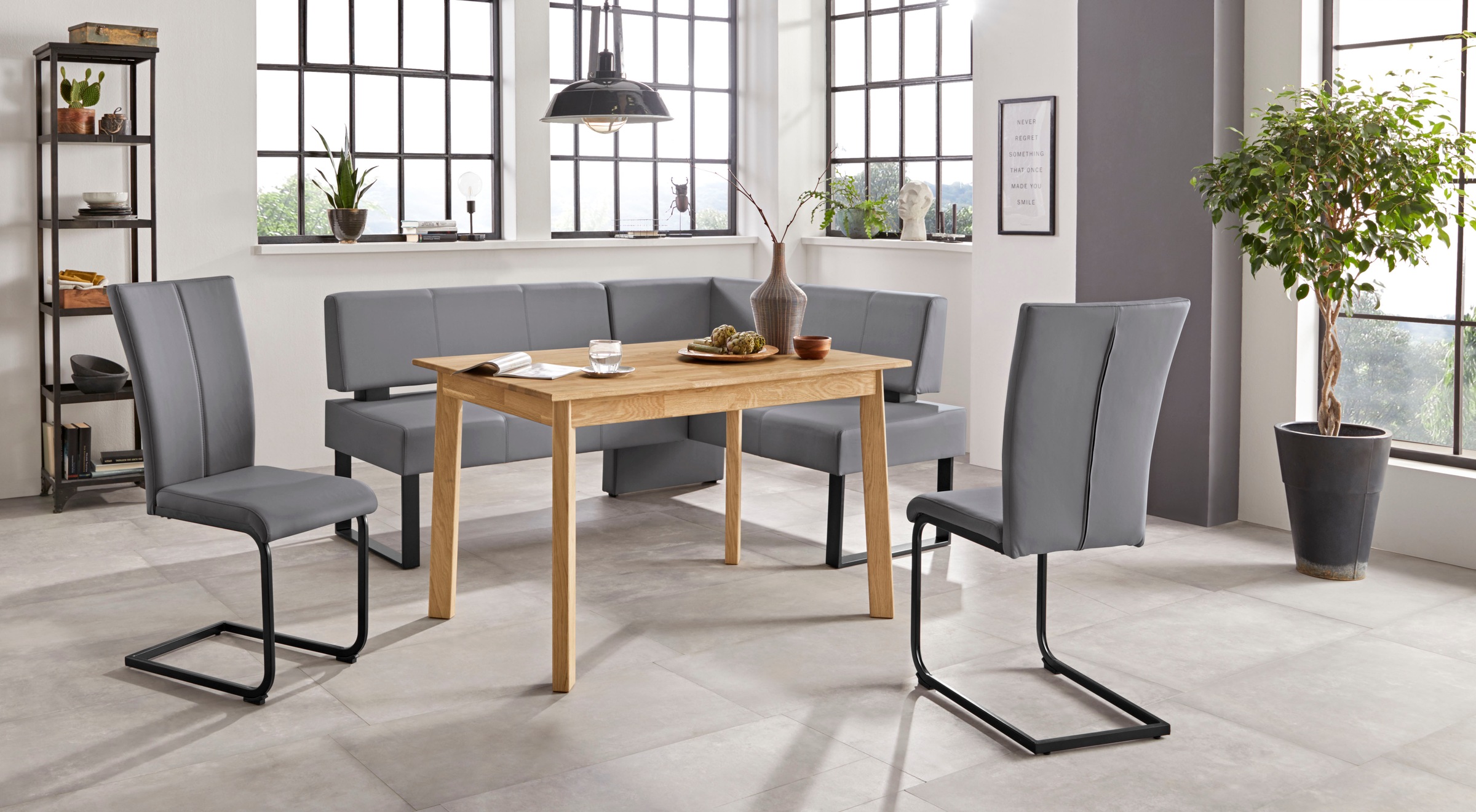 Home affaire Freischwinger »Oliver«, (Set), 2 St., Kunstleder, Stuhl belastbar bis 120 Kg