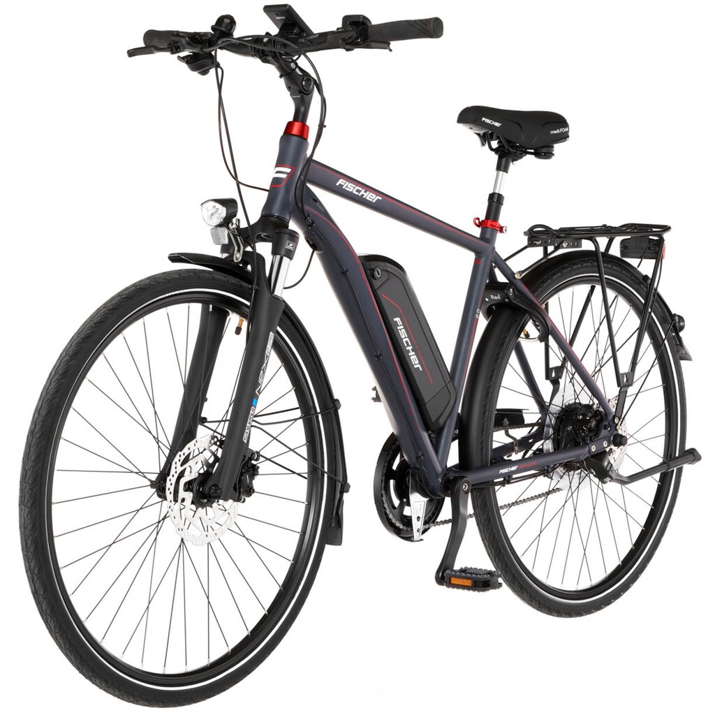 FISCHER Fahrrad E-Bike »VIATOR 2.0 418 50«, 8 Gang, Shimano, Acera, Heckmotor 250 W, (mit Faltschloss)