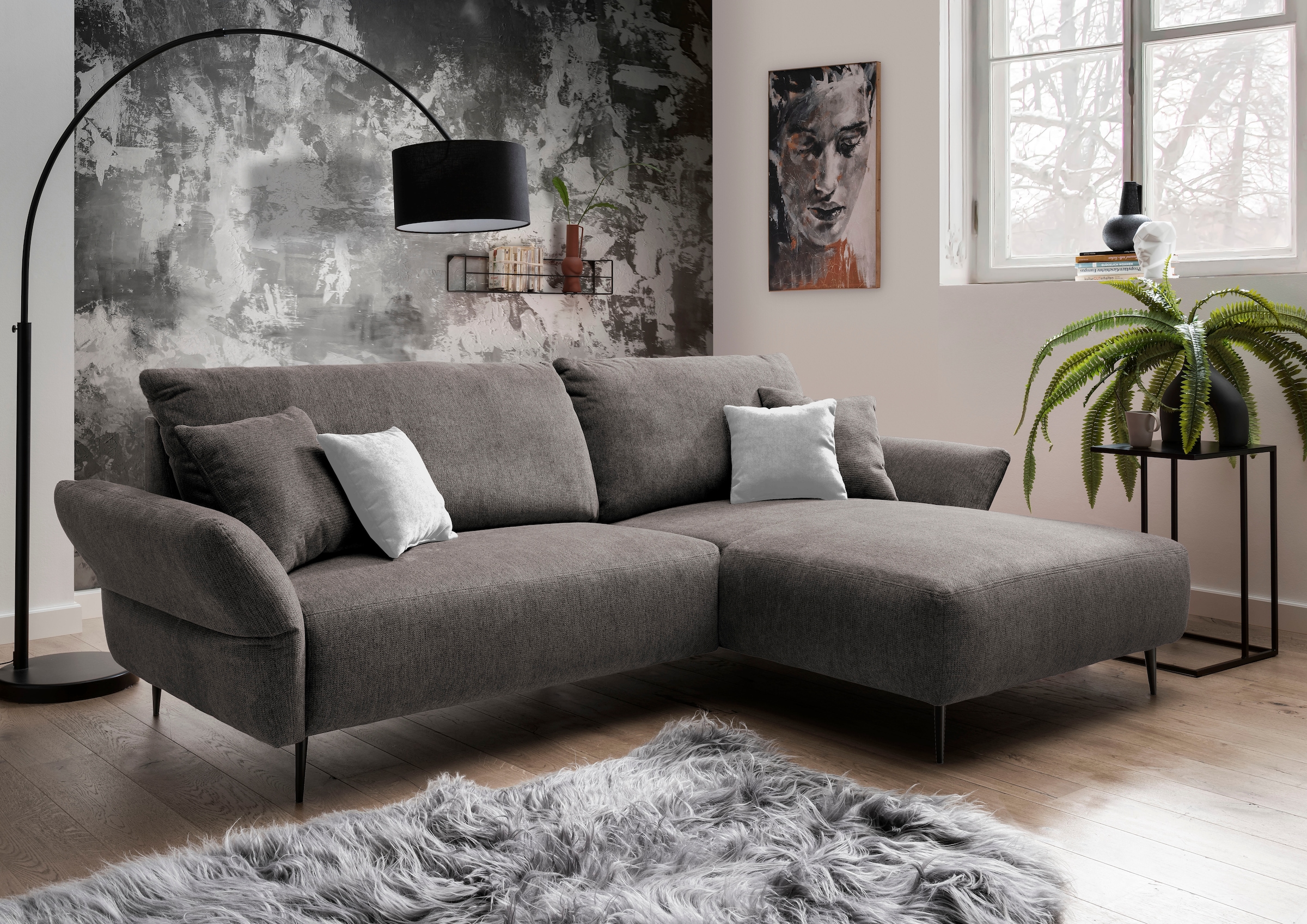 INOSIGN Ecksofa »Amarena L-Form«, inklusive Armlehnenverstellfunktion, 4x Z günstig online kaufen