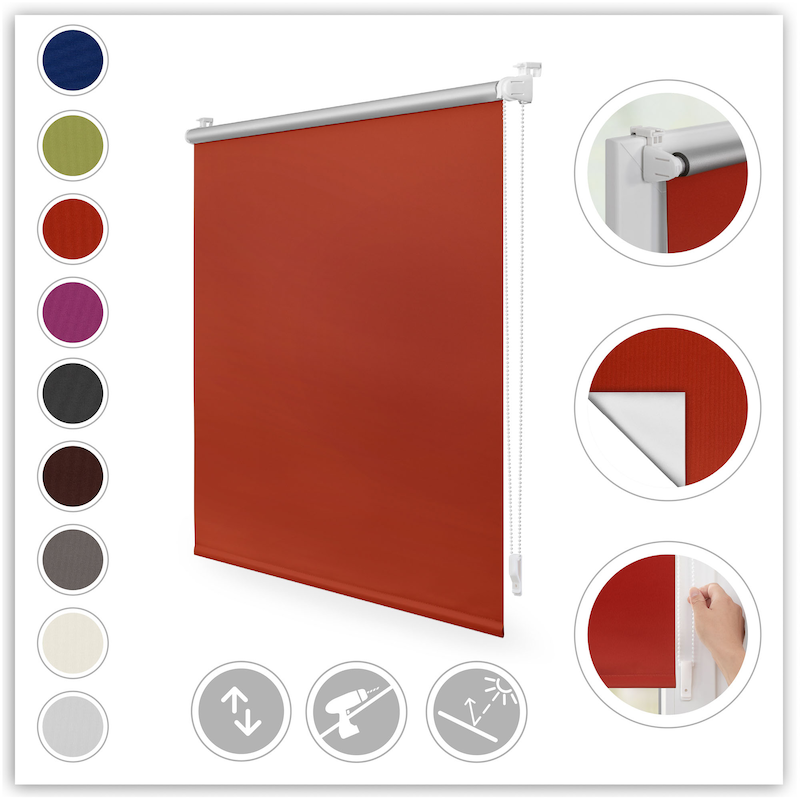 LICHTBLICK ORIGINAL Seitenzugrollo »Klemmfix Hitzeschutz« verdunkelnd Perlreflex-beschichtet energiesparend ohne Bohren freihängend mit...