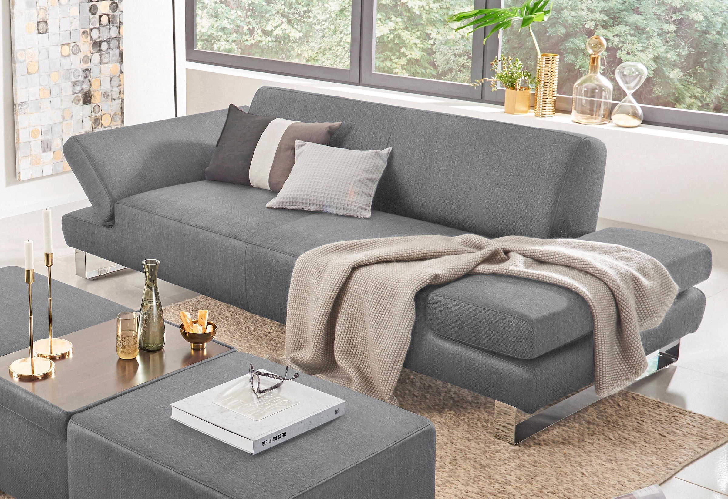 W.SCHILLIG 2-Sitzer »taboo Designsofa mit hohem Sitzkomfort«, mit Normaltiefe, inklusive Armlehnenverstellung