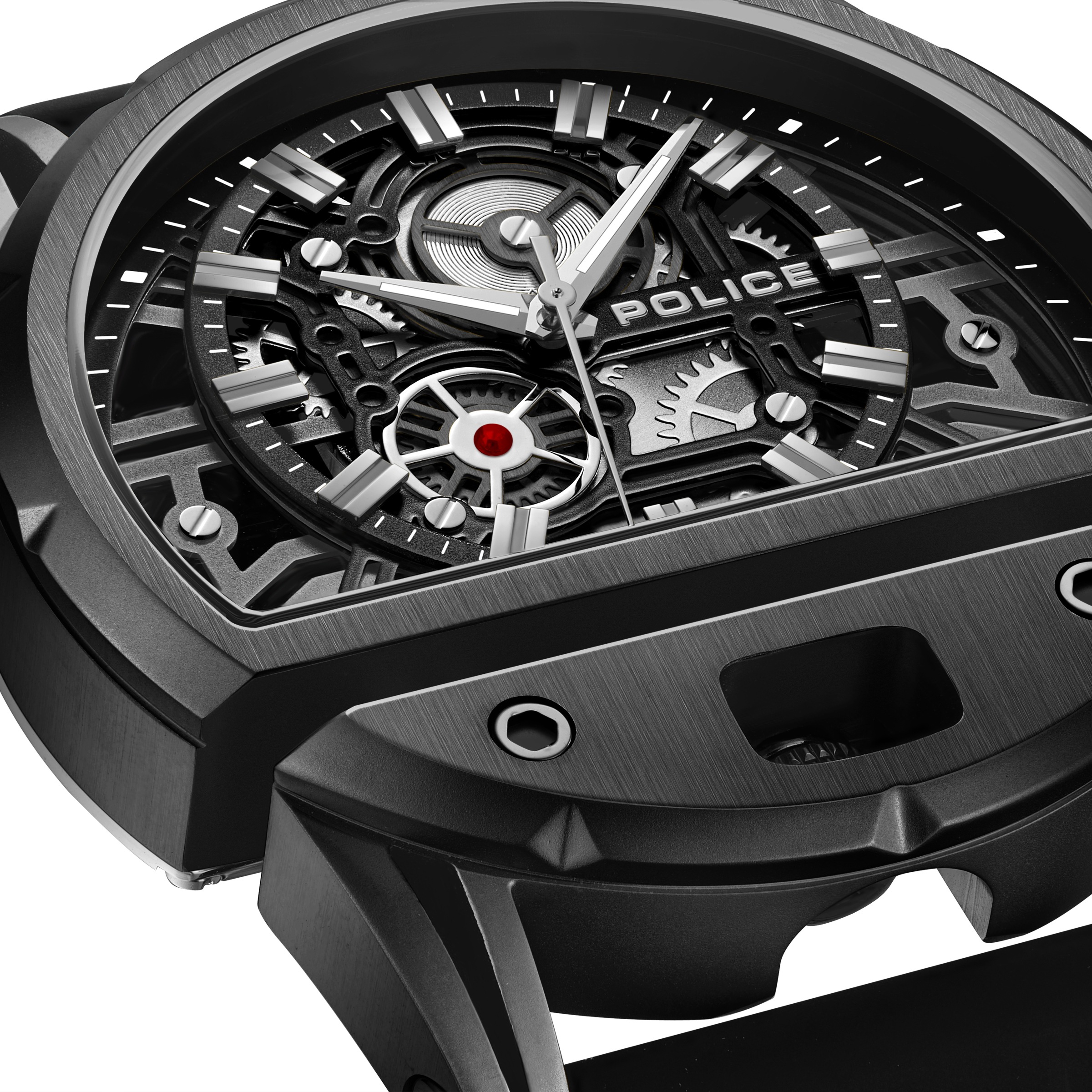 Police Quarzuhr »Daintreee« Armbanduhr, Herrenuhr, Lederarmband, analog