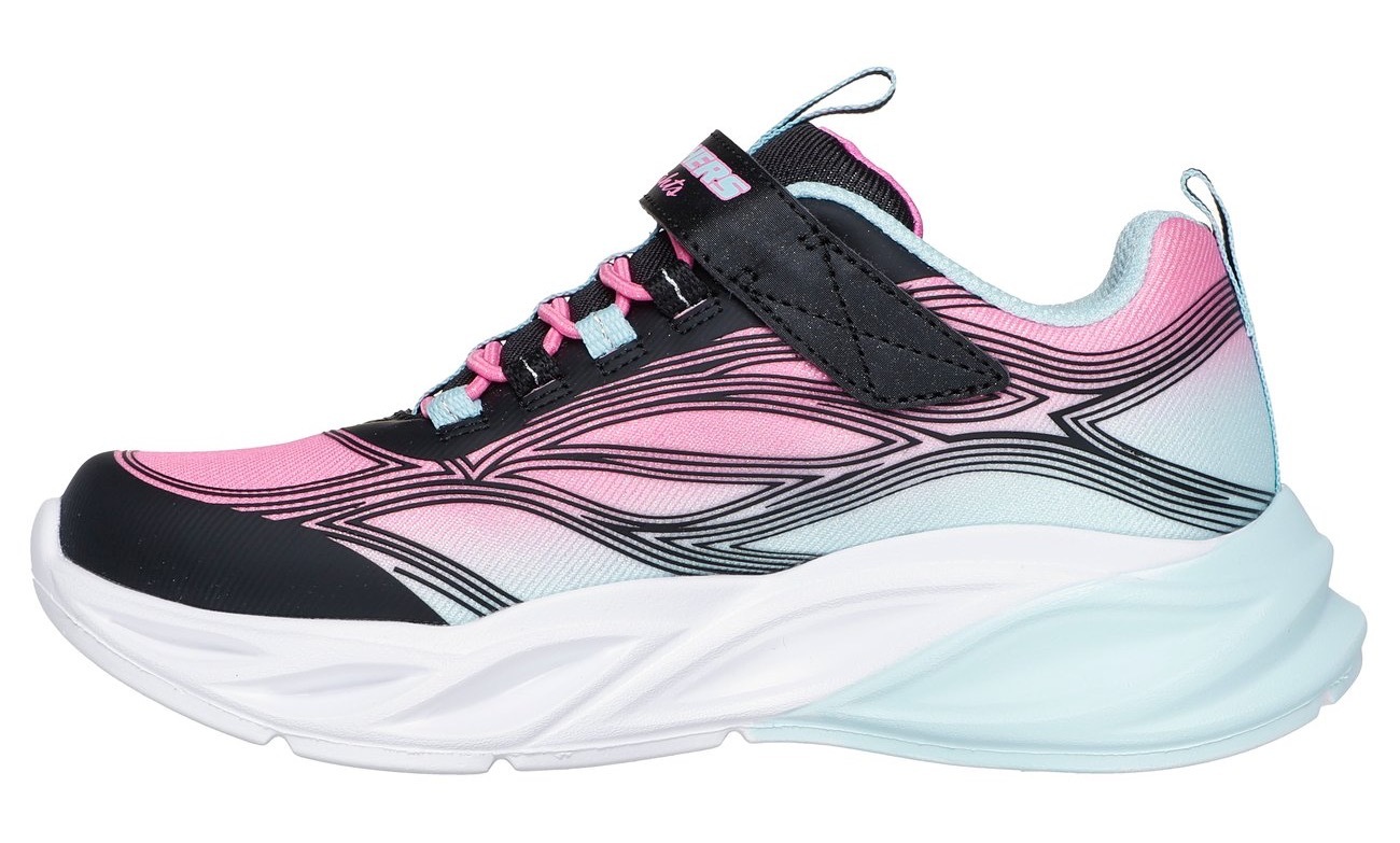 Skechers Sneaker »COSMIC GLOW LIGHTS«, Klettschuh mit Glitzer, Größenschablone zum Download