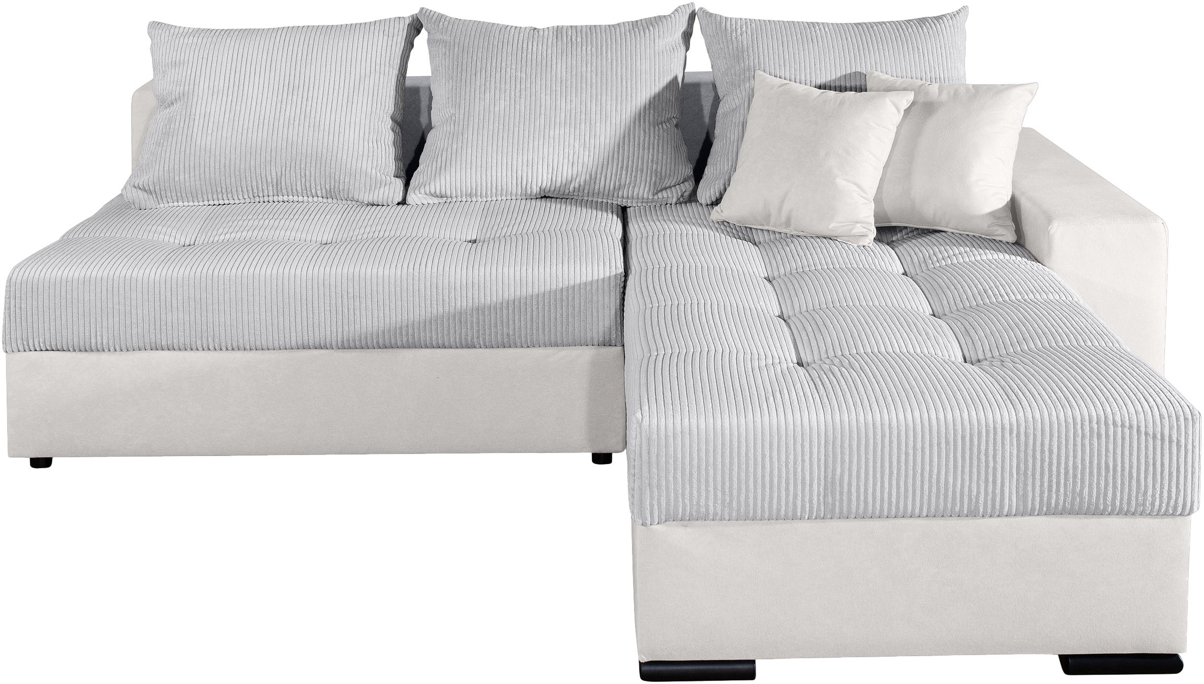 COLLECTION AB Ecksofa »Josy L-Form, B: 214 cm in Cord, Cord-Mix« mit Bettfu günstig online kaufen