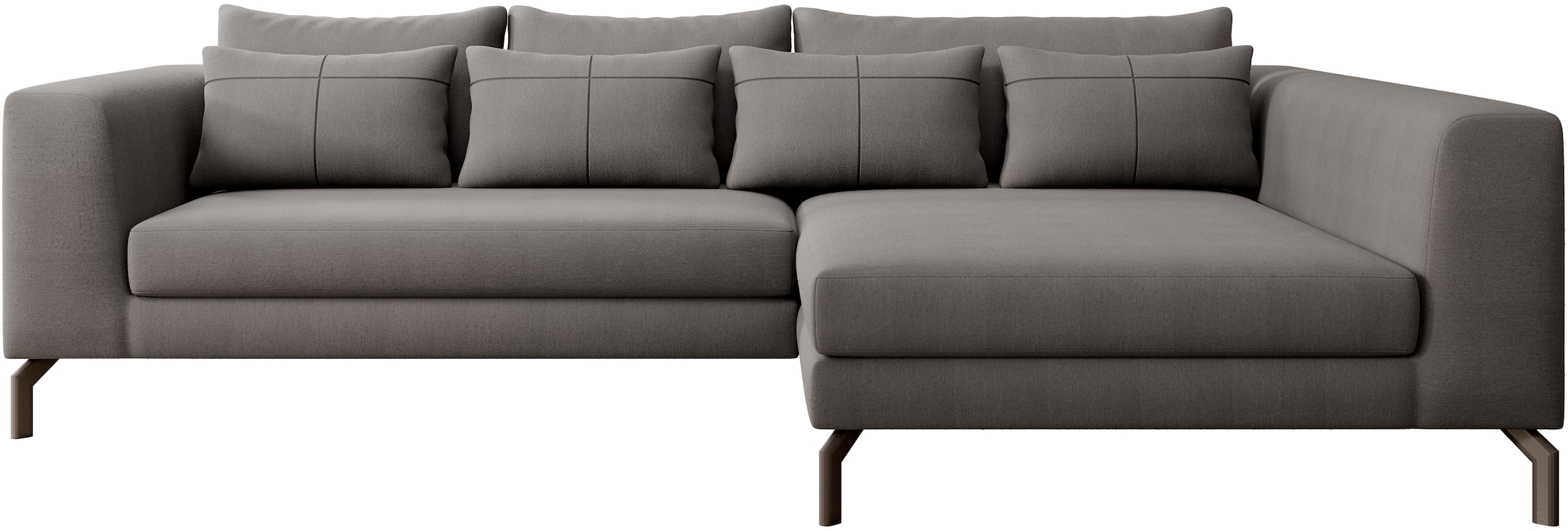 Ecksofa »Cross, mit softem Sitz, L-Form, wendbare Zierkissen, Breite 284 cm«, Couch...