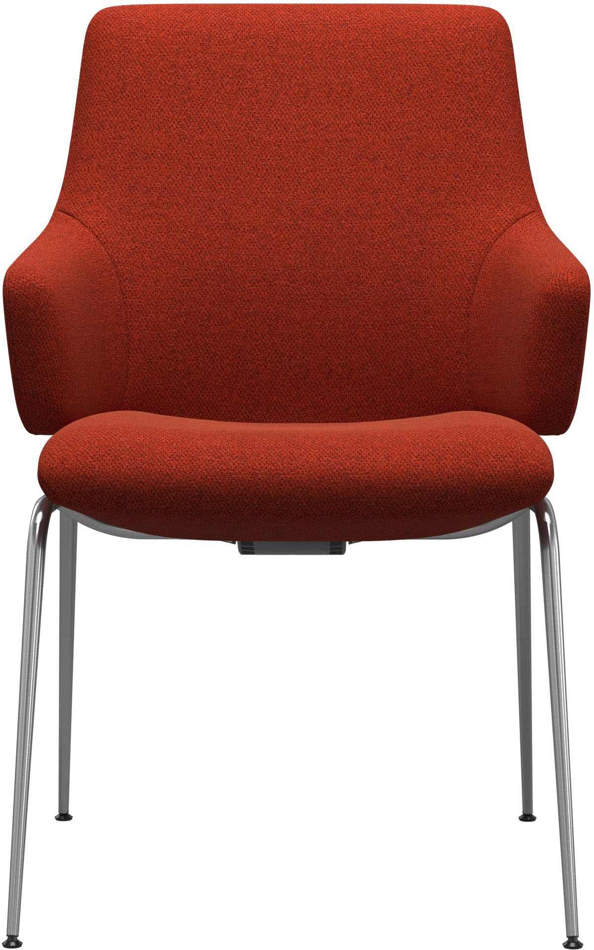 Stressless® Polsterstuhl »Laurel«, ROHLEDER Stoff Q2 FARON, Low Back mit Armlehne, Größe L, mit Beinen aus Stahl in Chrom matt