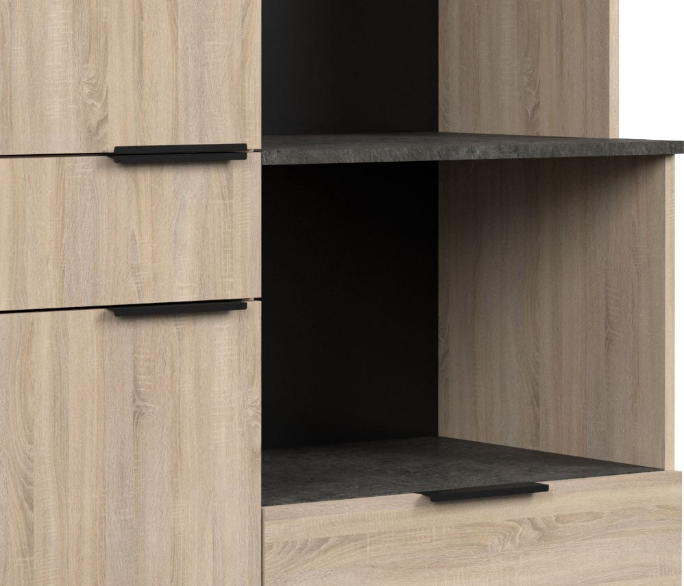 Parisot Schrank-Set »,Breite 300 cm, ohne E-Geräte« variabel stellbar, mit Kabeldurchlass,  melaminharzbeschichtet, 6 Stk. tlg.