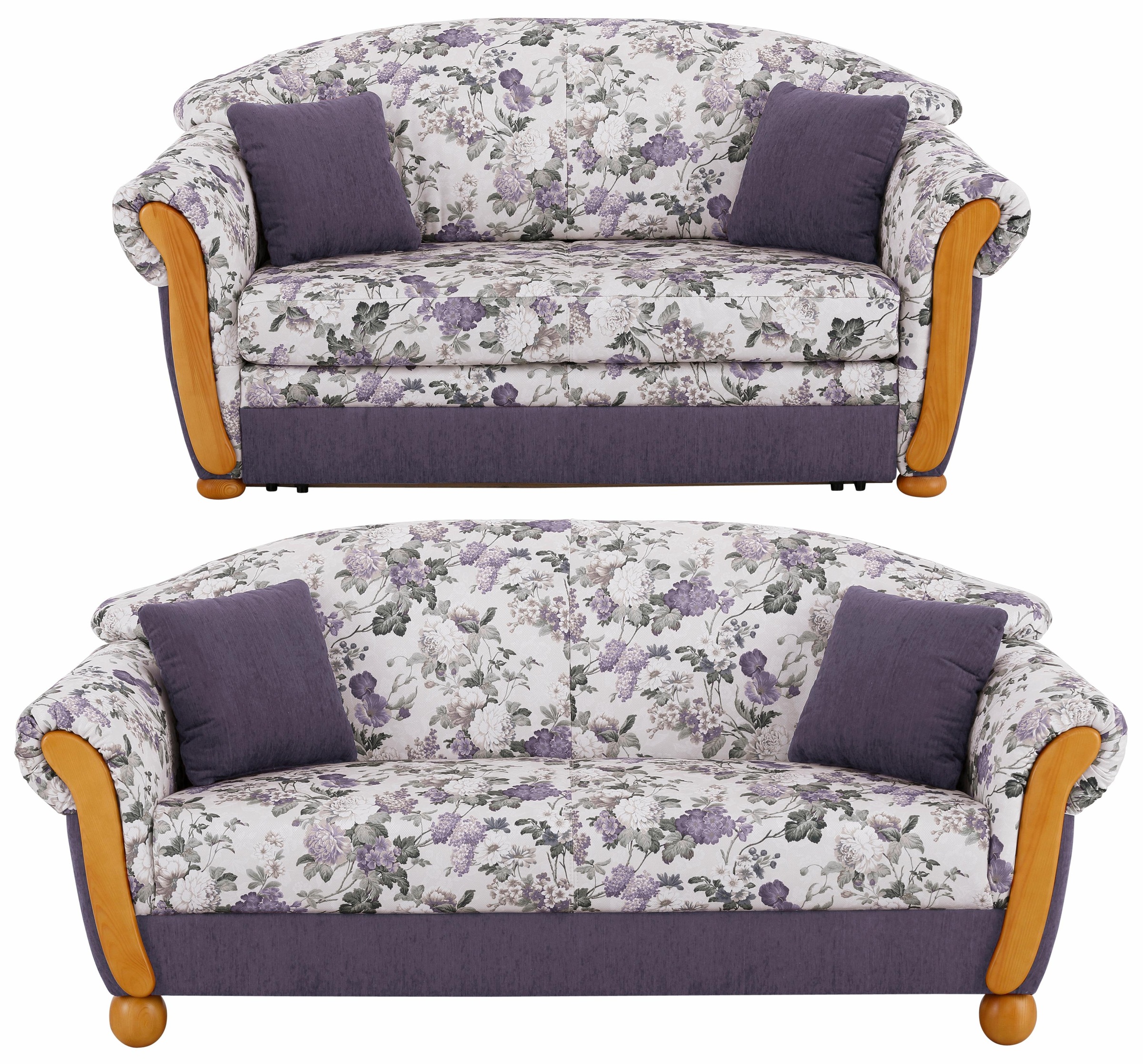 Home affaire Polstergarnitur »Milano, bequem durch Federkern, Landhaus Stil günstig online kaufen