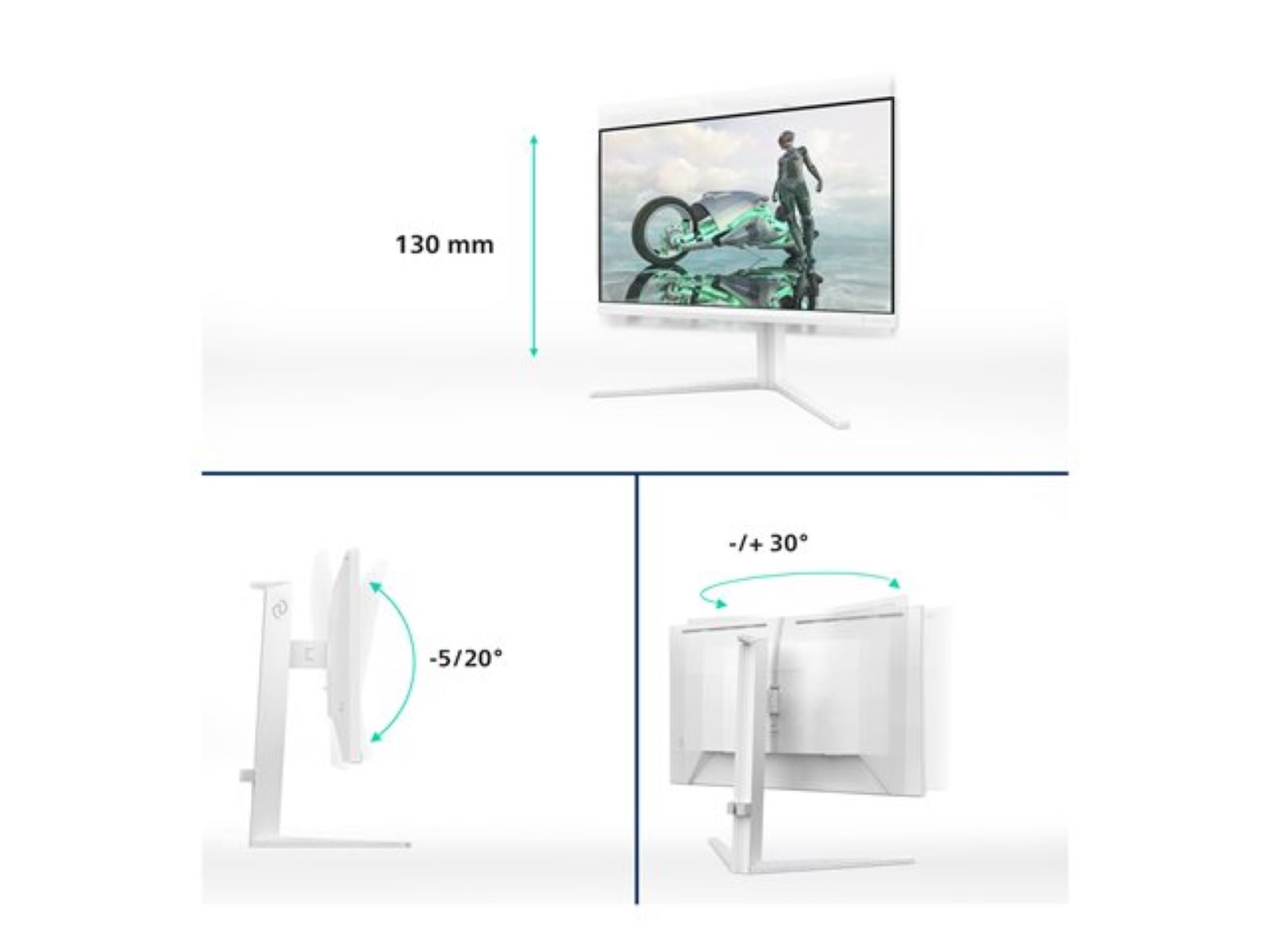 Philips Gaming-LED-Monitor »24M2N3201A«, 60,5 cm/24 Zoll, 1920 x 1080 px, Full HD, 0,5 ms Reaktionszeit, 180 Hz, Höhe, Pivot (Rotation), Drehung, Neigung, Lautsprecher