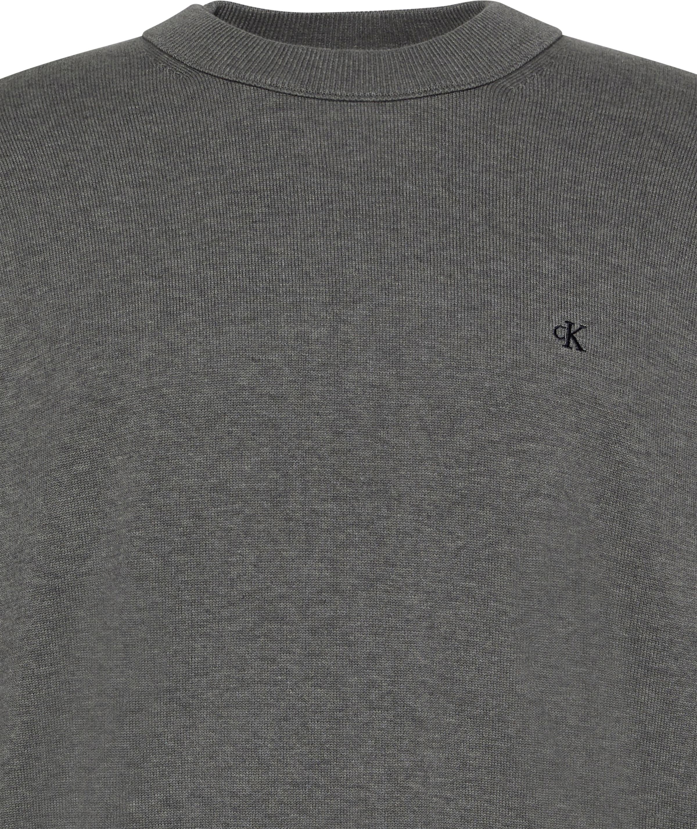 Calvin Klein Jeans Strickpullover »LS EZ COTTON CREWNK SWEATER 12GG«, Mit Rundhalsausschnitt