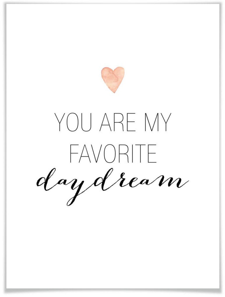 Wall-Art Poster »Daydream«, Schriftzug, (1 St.), Poster ohne Bilderrahmen günstig online kaufen