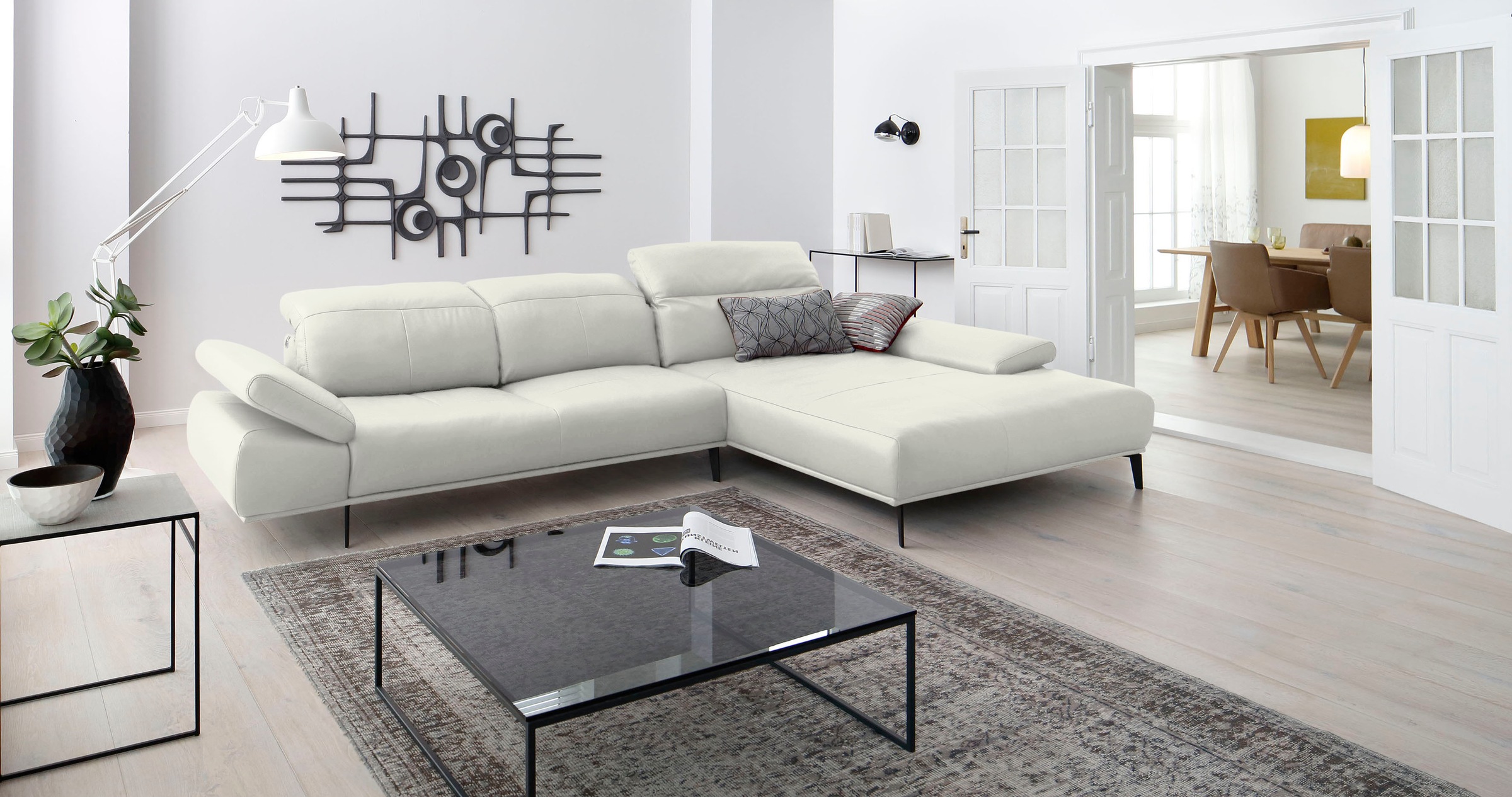 W.SCHILLIG Ecksofa "levi, Designsofa, elegant und zeitlos, bequem, L-Form", günstig online kaufen