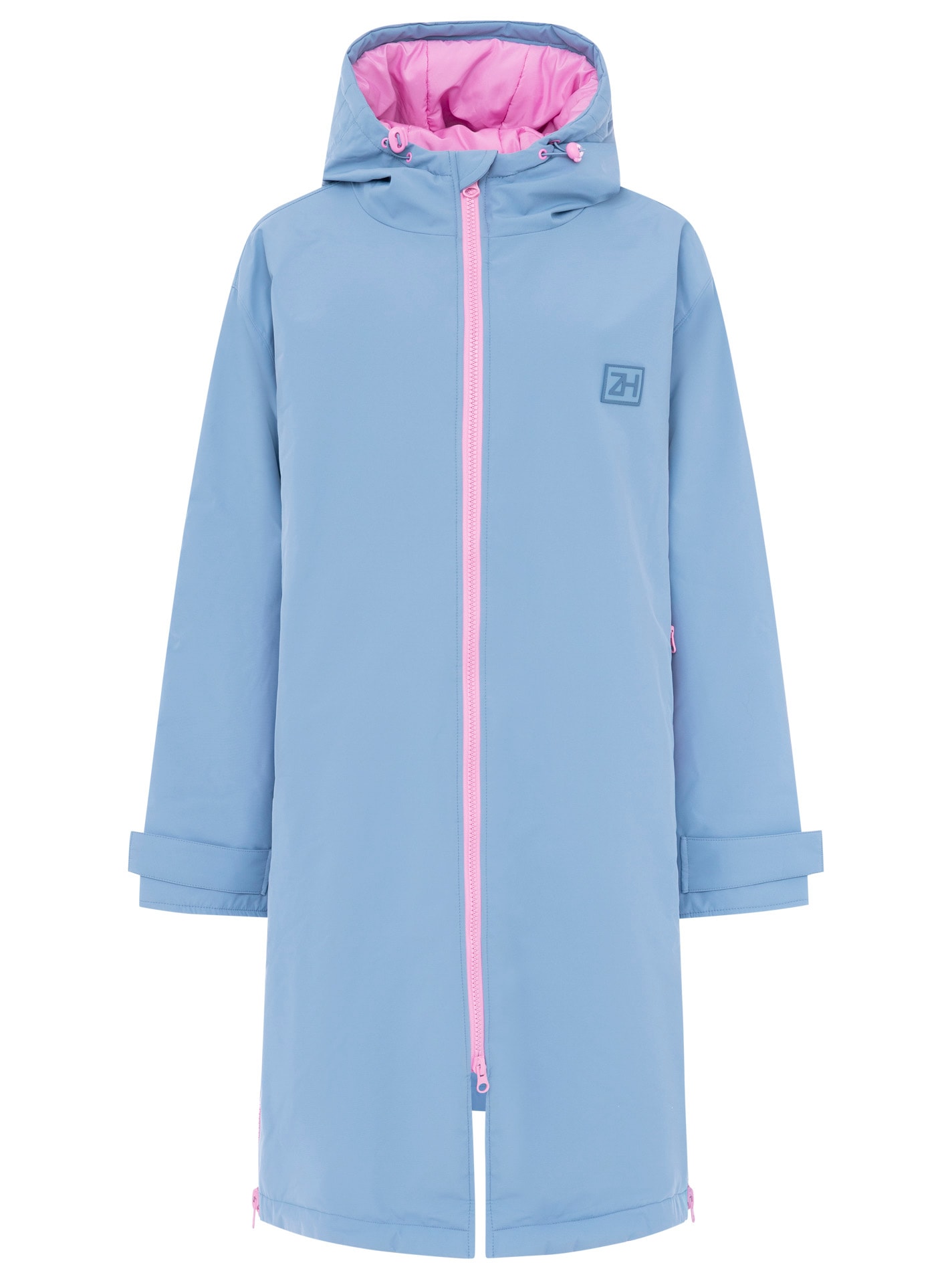 Zwillingsherz Kurzmantel »"Oversize Windjacke ZH"« Kapuze, Reißverschluss, seitliche Taschen, leicht wattiert