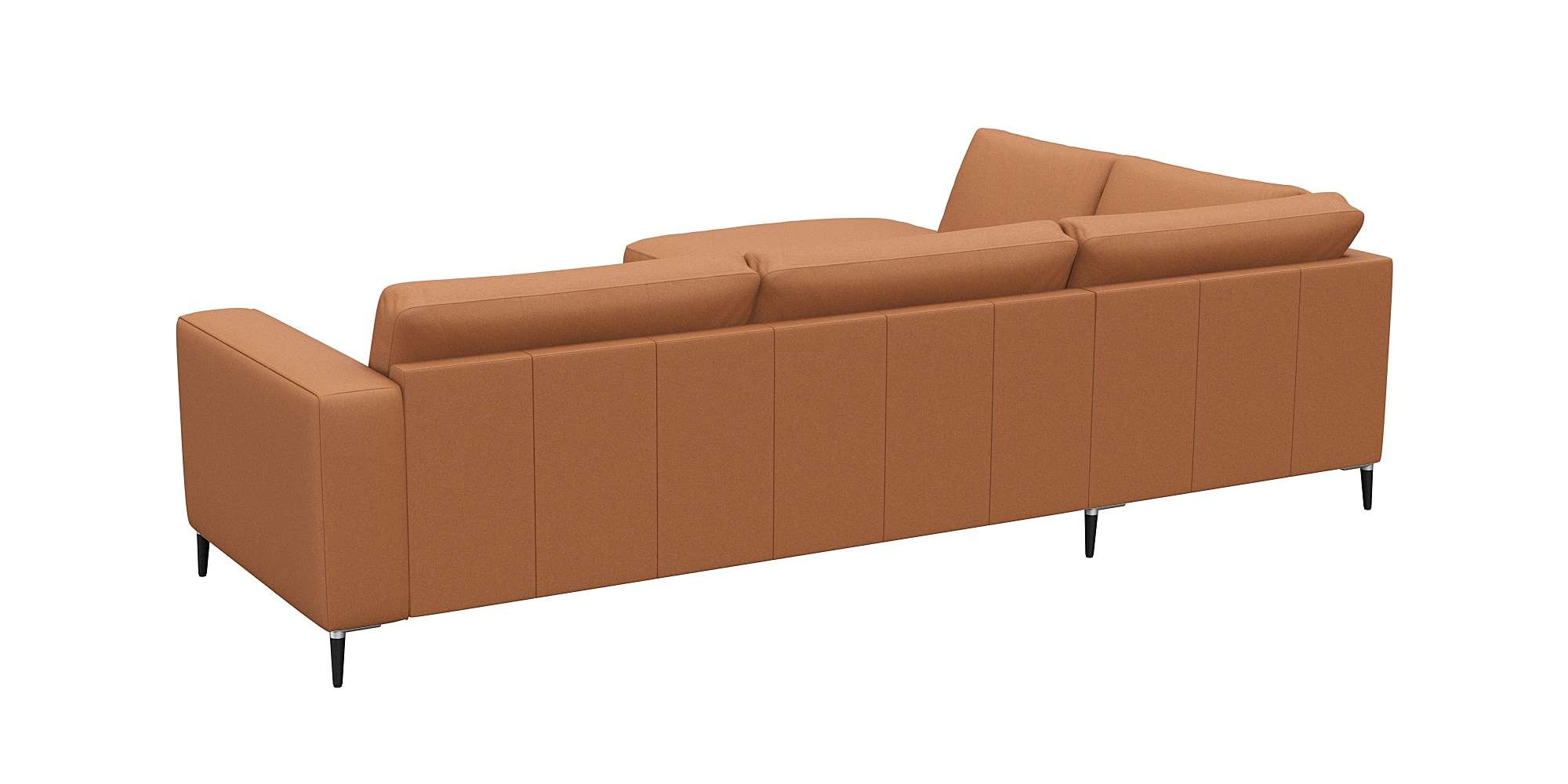 FLEXLUX Ecksofa »Fiore, L-Form, bequem und komfortabel durch hochwertigem Sitzaufbau«, breite Armlehnen, Kaltschaum, Füße Alu+schwarz