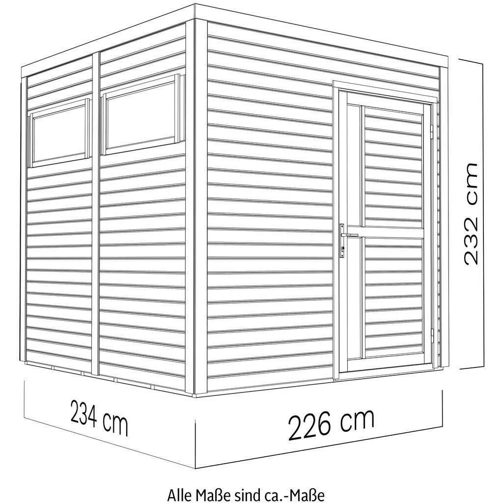 KONIFERA Gartenhaus »Cubus 2«