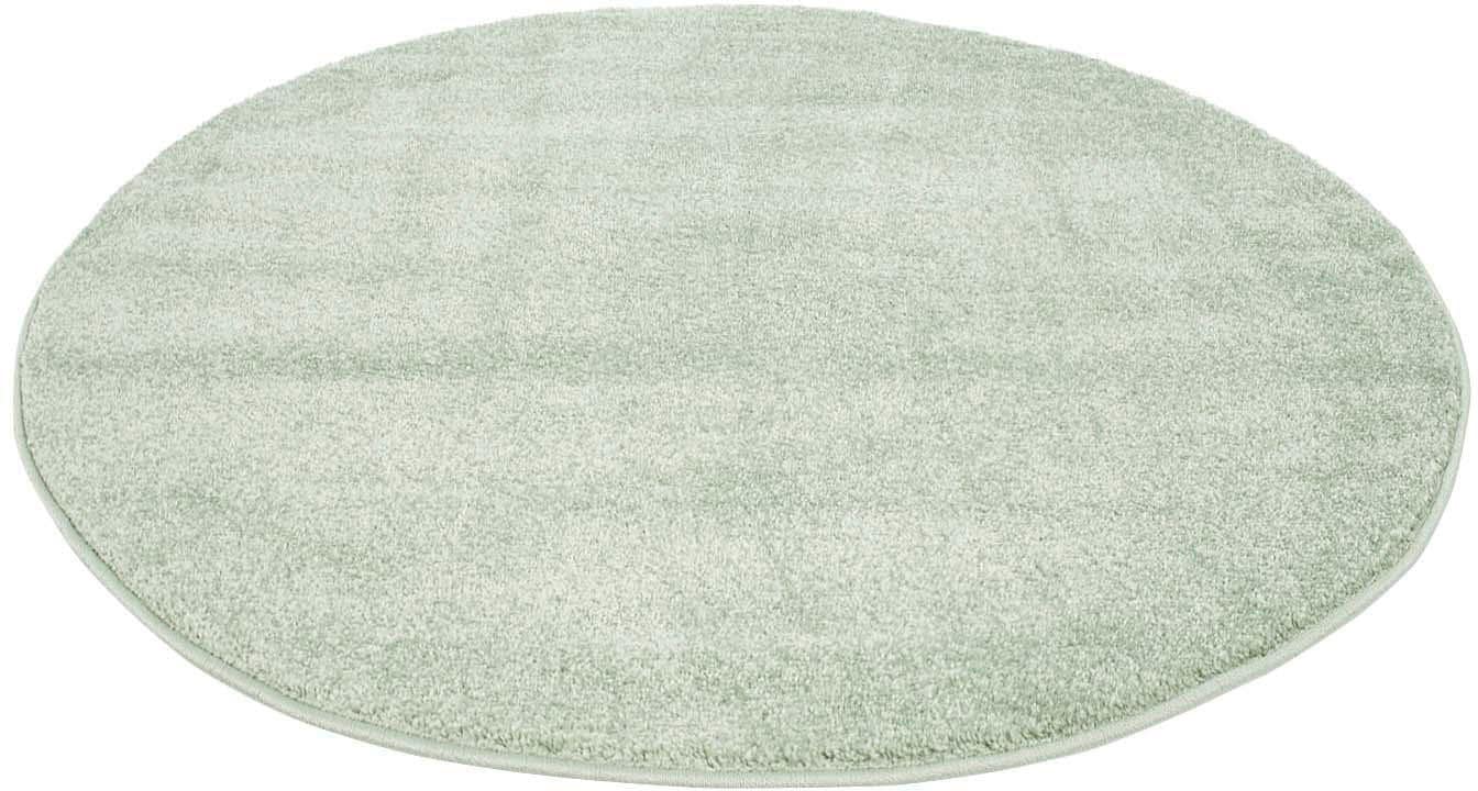 Carpet City Teppich »Moda Soft 2081«, rund, 11 mm Höhe, Kurzflor, Uni Farbe günstig online kaufen