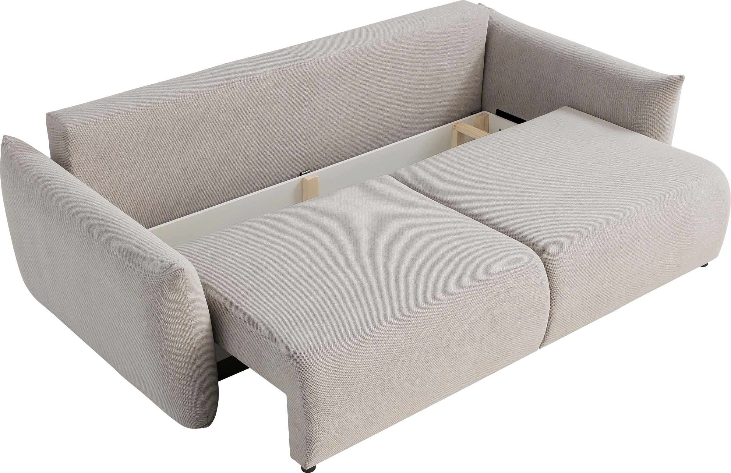 INOSIGN 3-Sitzer »MAVAS Schlafsofa mit Bettkasten«, ca.240/108cm (Liegefläche 212/145 cm), Cord, Chenille, Struktur