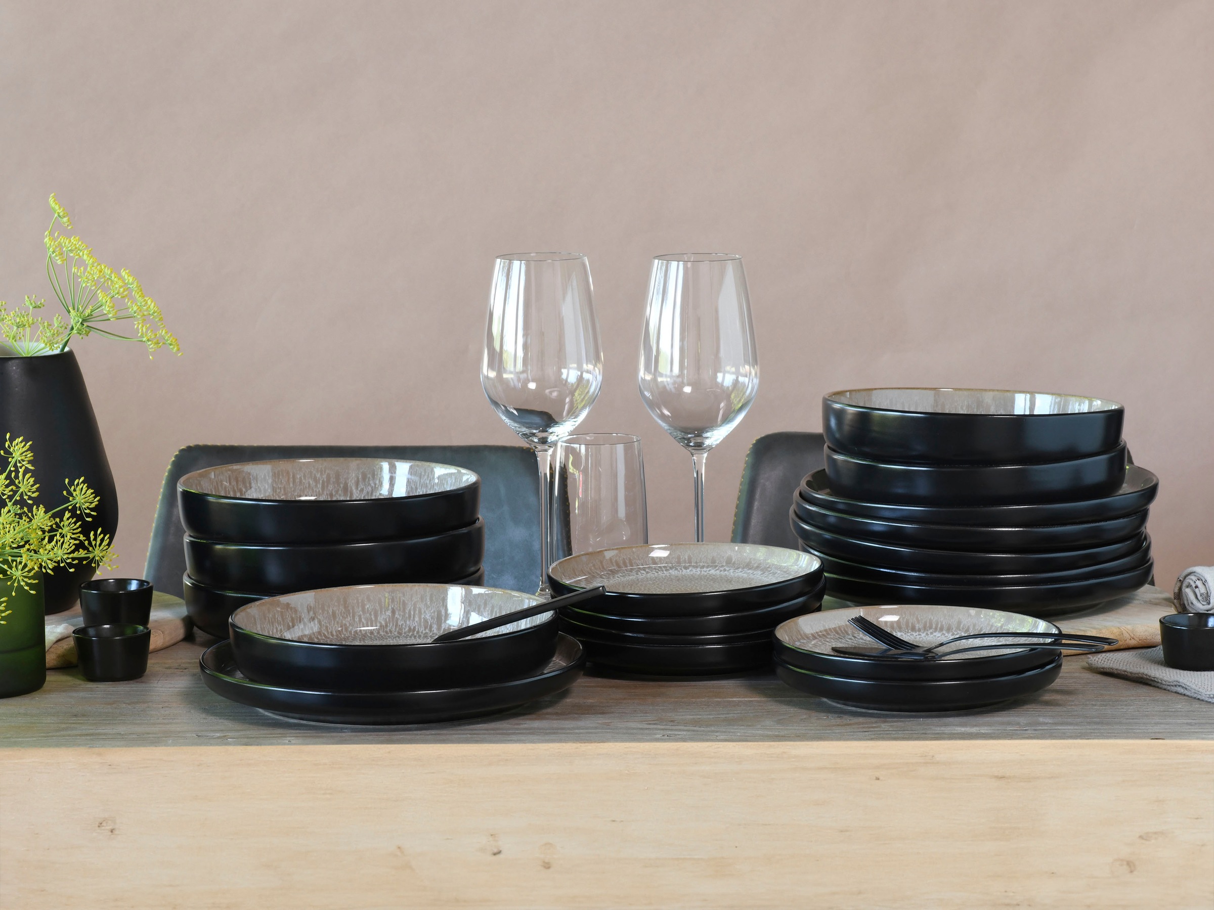 andas Teller-Set »modernes Geschirr-Set, Service Nydala«, (Set, 18 tlg.), h günstig online kaufen