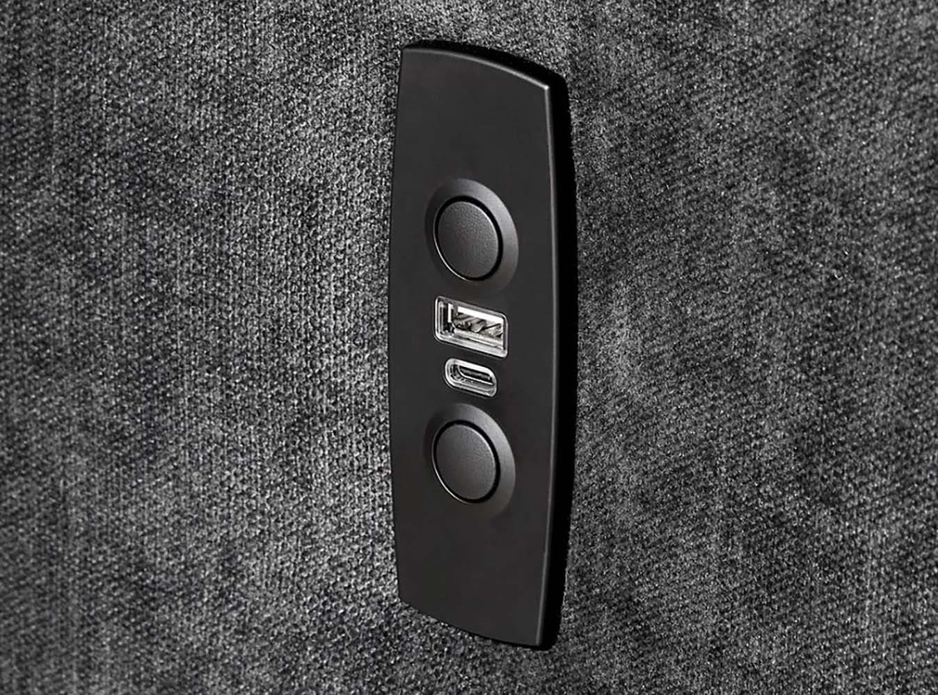 Jockenhöfer Gruppe Ecksofa »Zoom, L-Form, 140kg Belastbarkeit je Sitzplatz«, 60cm elektromotorische Sitztiefenverstellung,USB-Ladeports,Kopfstützen