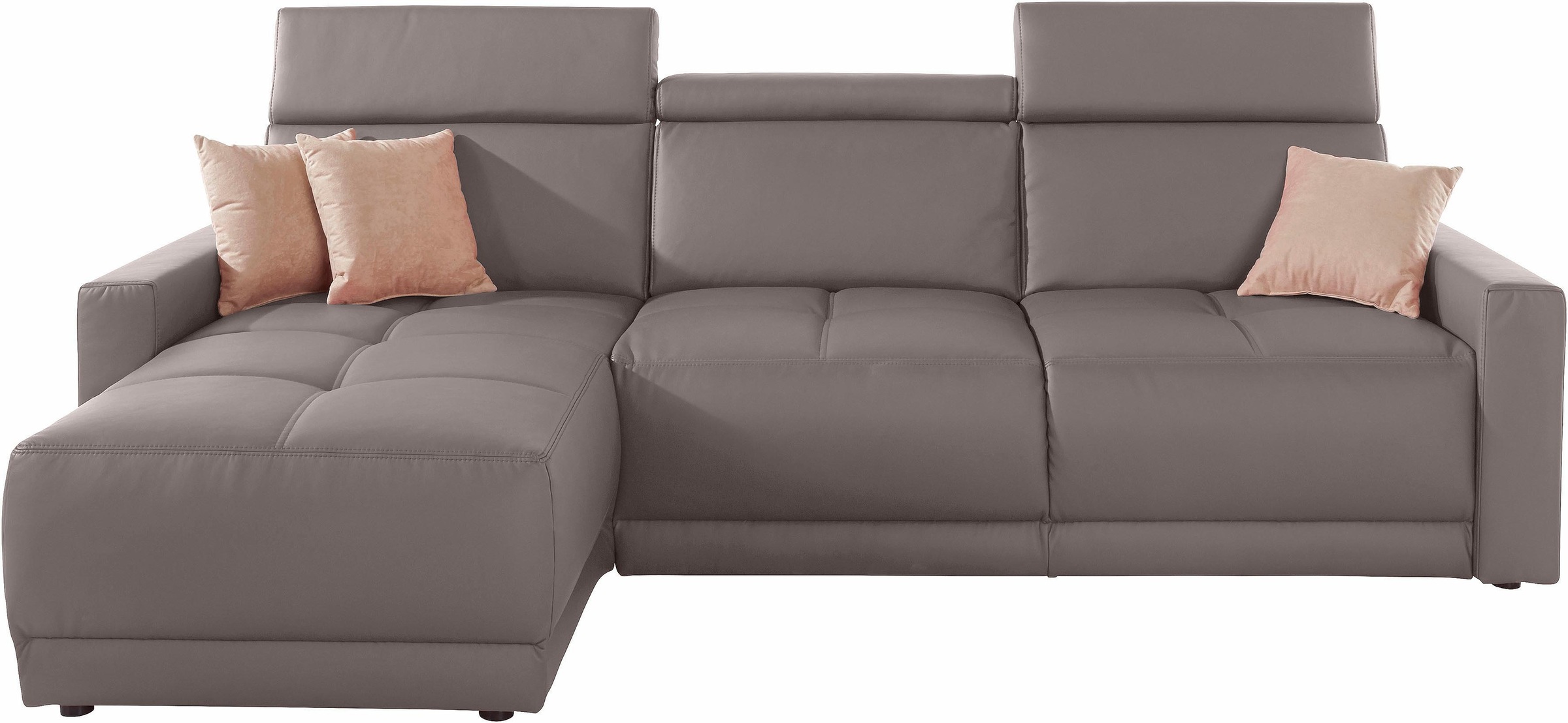 DOMO collection Ecksofa »Ava mit moderner Sitzheftung & toller Doppelnaht, günstig online kaufen