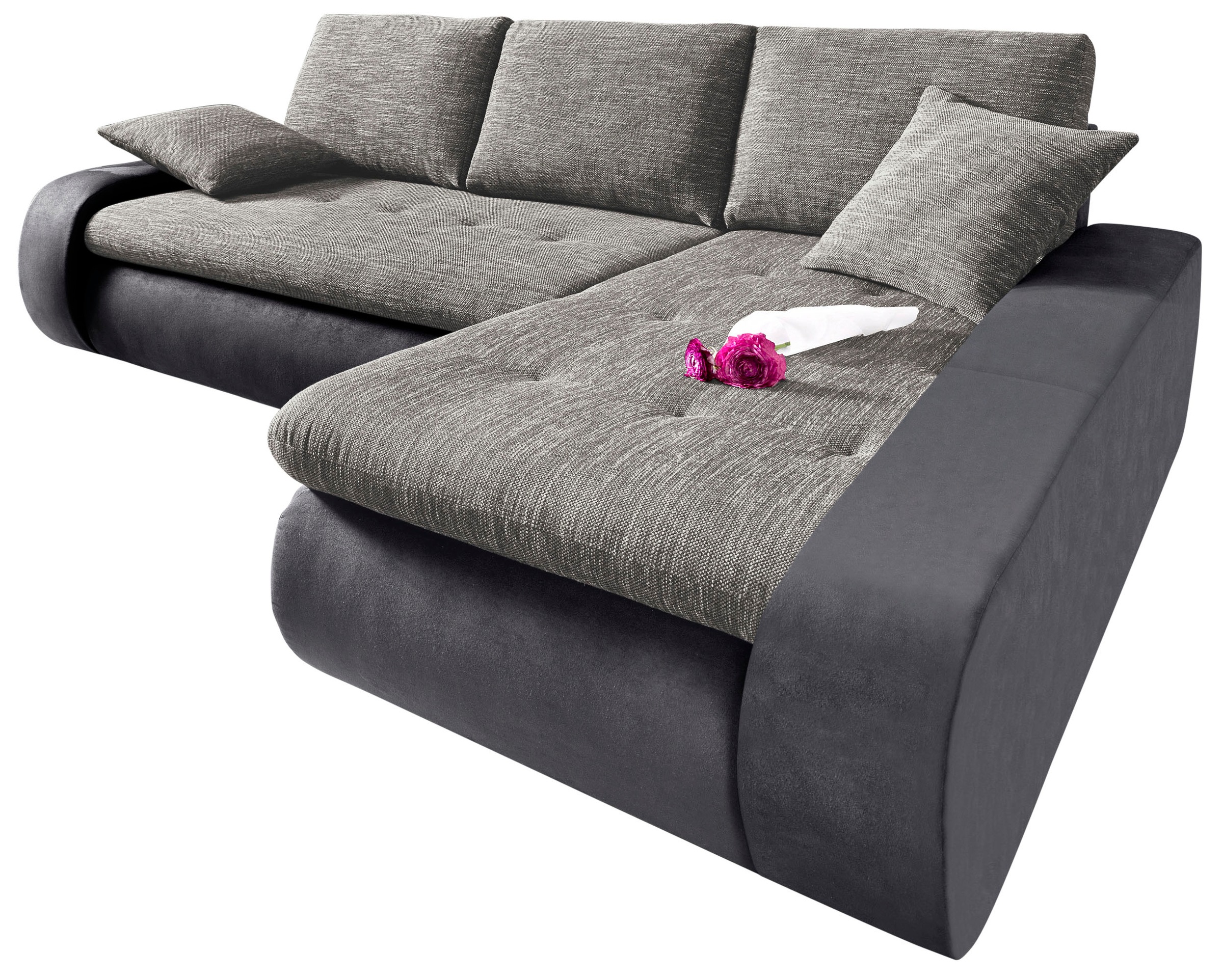 TRENDMANUFAKTUR Ecksofa »Indie, modern und bequem, Materialmix, OTTOs Choic günstig online kaufen
