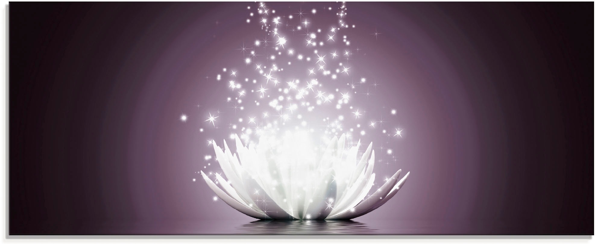 Artland Glasbild »Magie der Lotus-Blume«, Blumen, (1 St.), in verschiedenen Größen