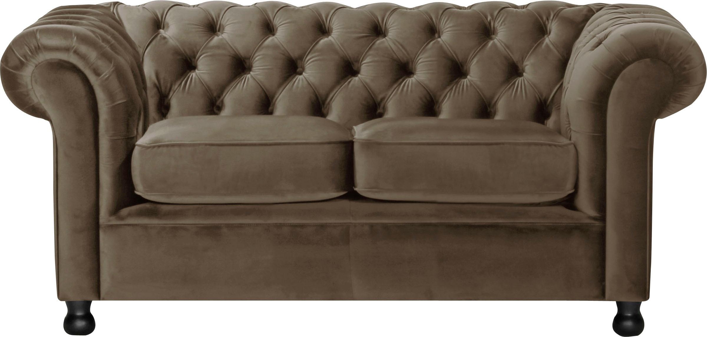 Home affaire Chesterfield-Sofa »Chesterfield Home 2-Sitzer«, mit edler Knopfheftung und typischen Armlehnen