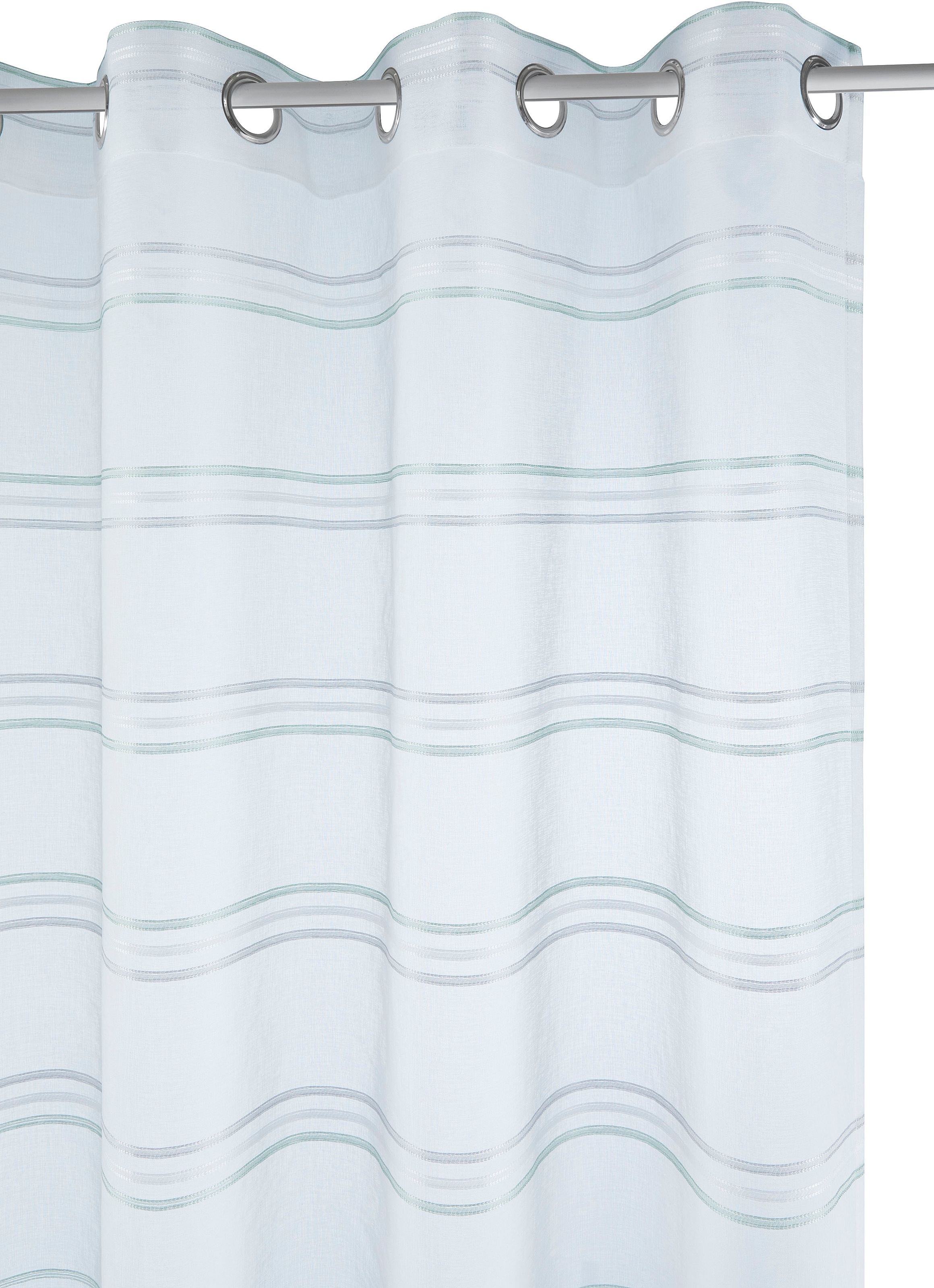OTTO home Gardine »Sirii« Ösen 1 Stk. tlg. Halbtransparent, angenehme Haptik, mit Streifen, modern