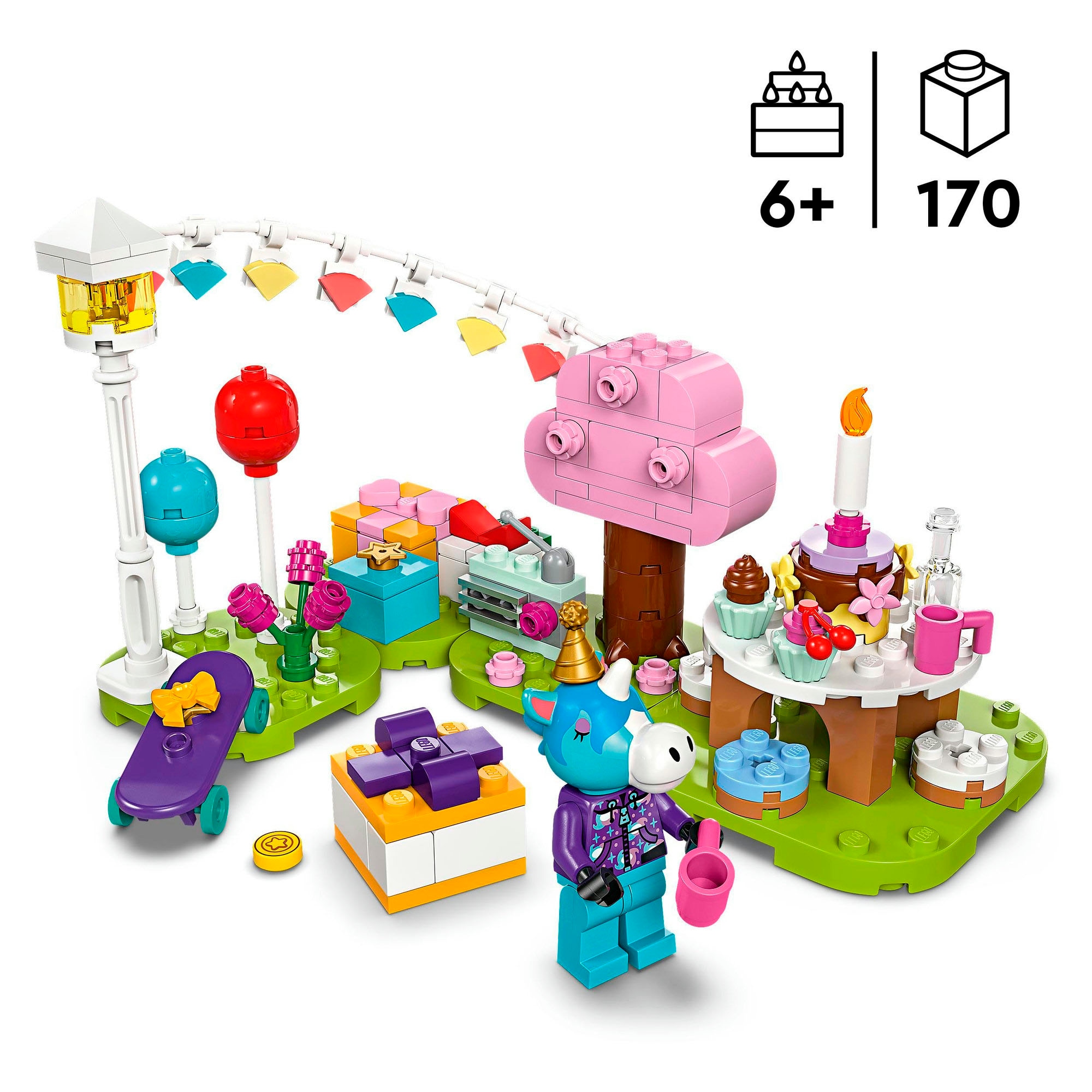 LEGO® Konstruktionsspielsteine »Jimmys Geburtstagsparty (77046), LEGO® Animal Cossing«, (170 St.), Made in Europe