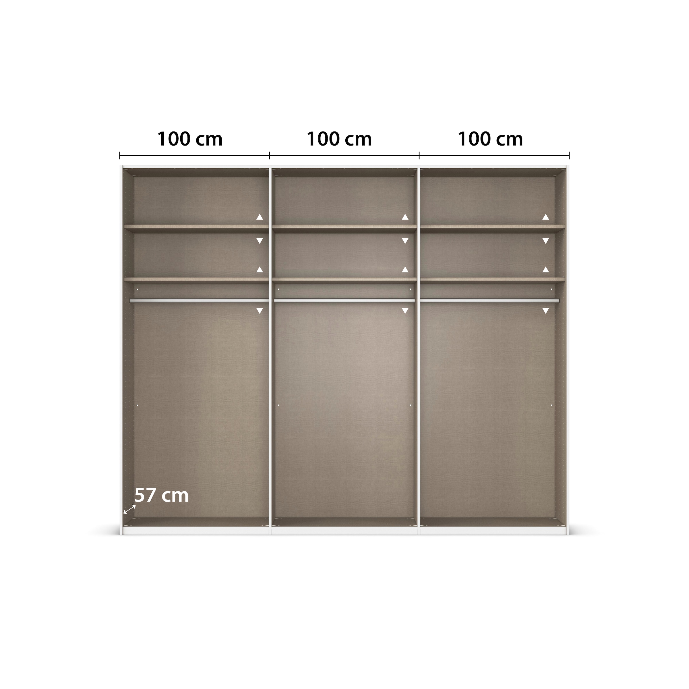 LeGer Home by Lena Gercke Kleiderschrank »Schrank Garderobe Ankleide Schlafzimmer Flur SERINA Eyecatcher«, (in 3 verschiedenen Ausstattungen BASIC/CLASSIC/PREMIUM), in 6 Breiten (101 - 401 cm) mit Front Glas oder Dekor MADE IN GERMANY