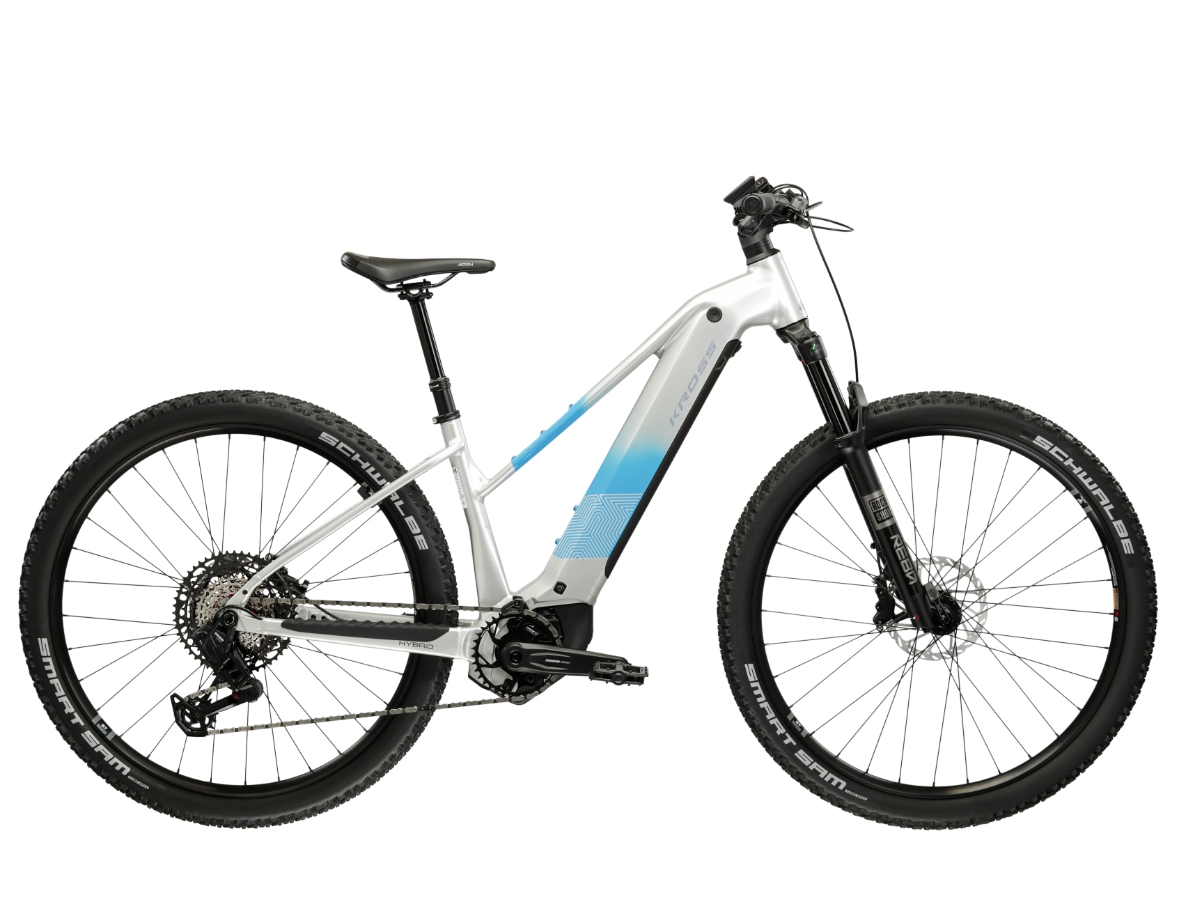 Kross »Influx Hybrid 5.0 21,3Ah / 800 Wh 29 Zoll silber 12 Gänge 2026« 12 Gang SRAM S1000 EAGLE AXS Schaltwerk Kettenschaltung Mittelmotor 250 W