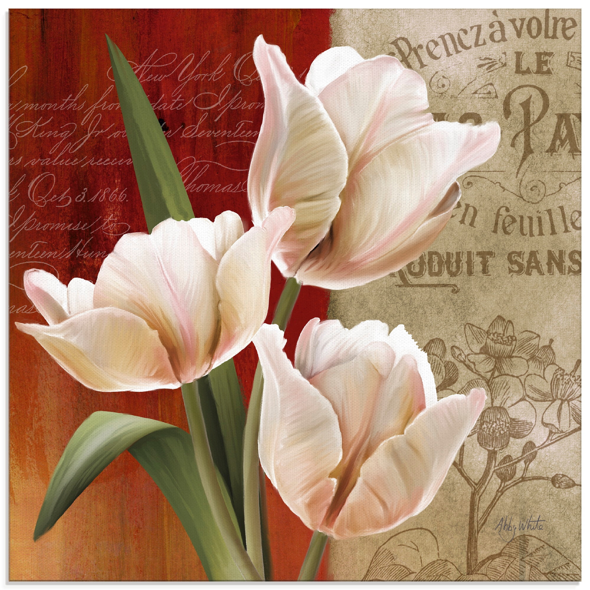 Artland Glasbild »Französische Tulpencollage«, Blumen, (1 St.), in verschie günstig online kaufen